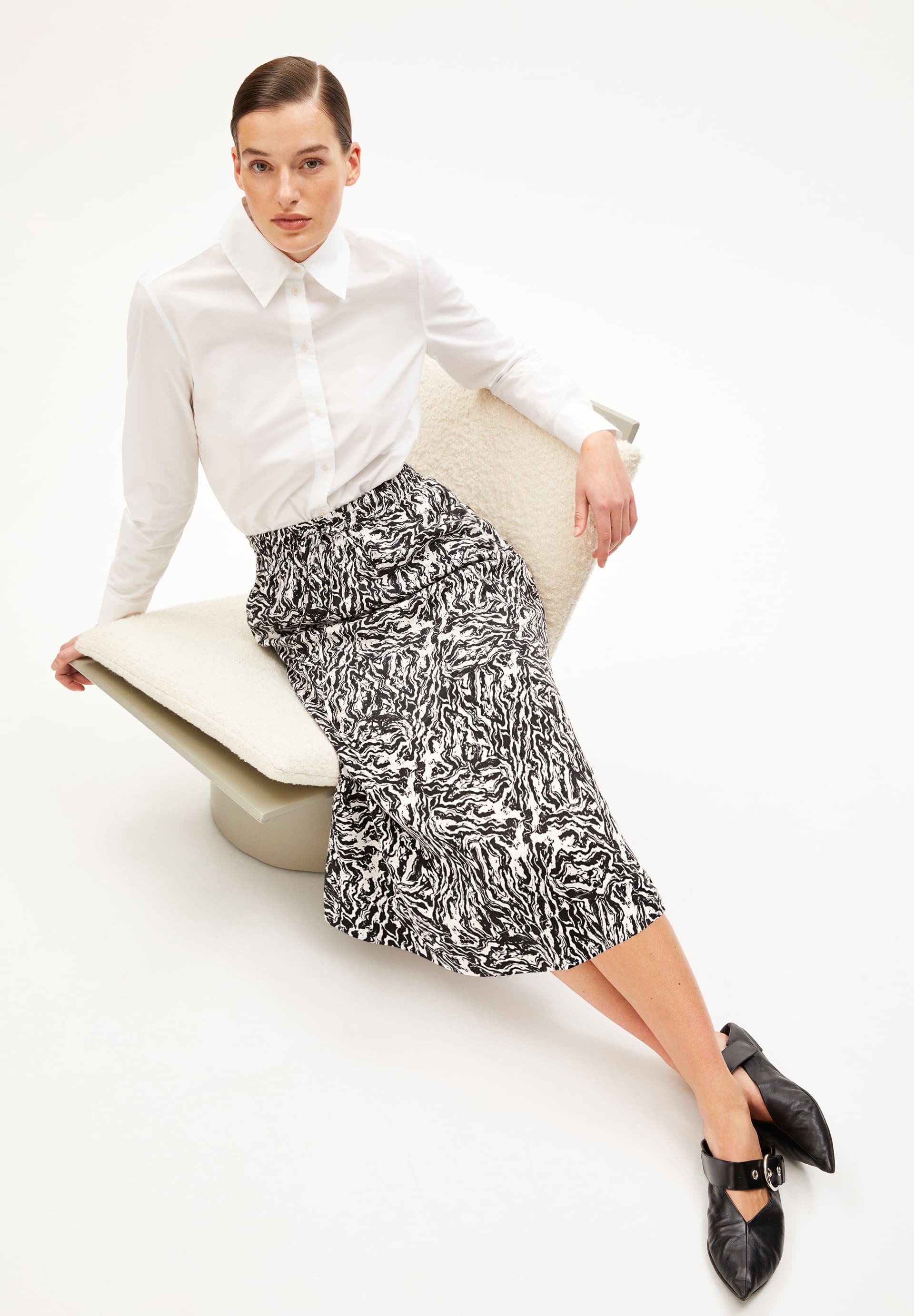 DARTIAA STONEY Woven Skirt Relaxed Fit made of LENZING™ ECOVERO™ Viscose