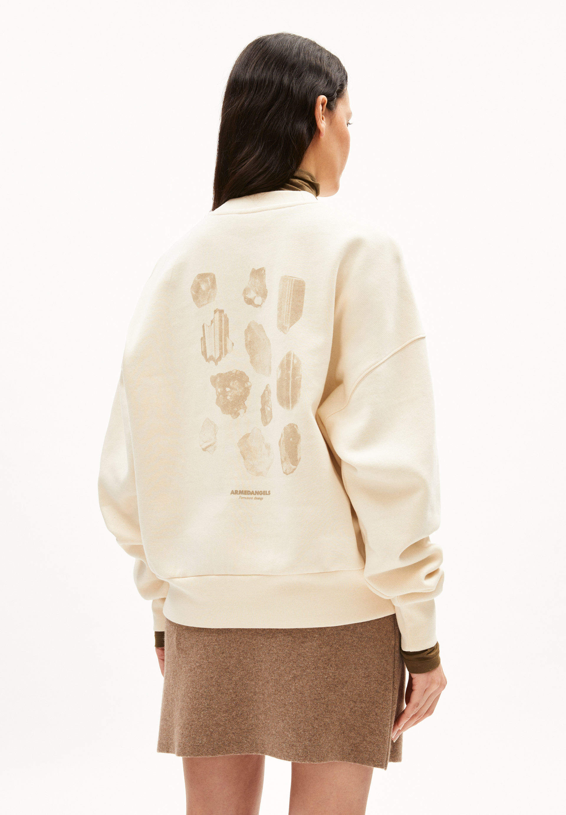 ALIZAA MIRA Sweater met oversized pasvorm van biologisch katoen