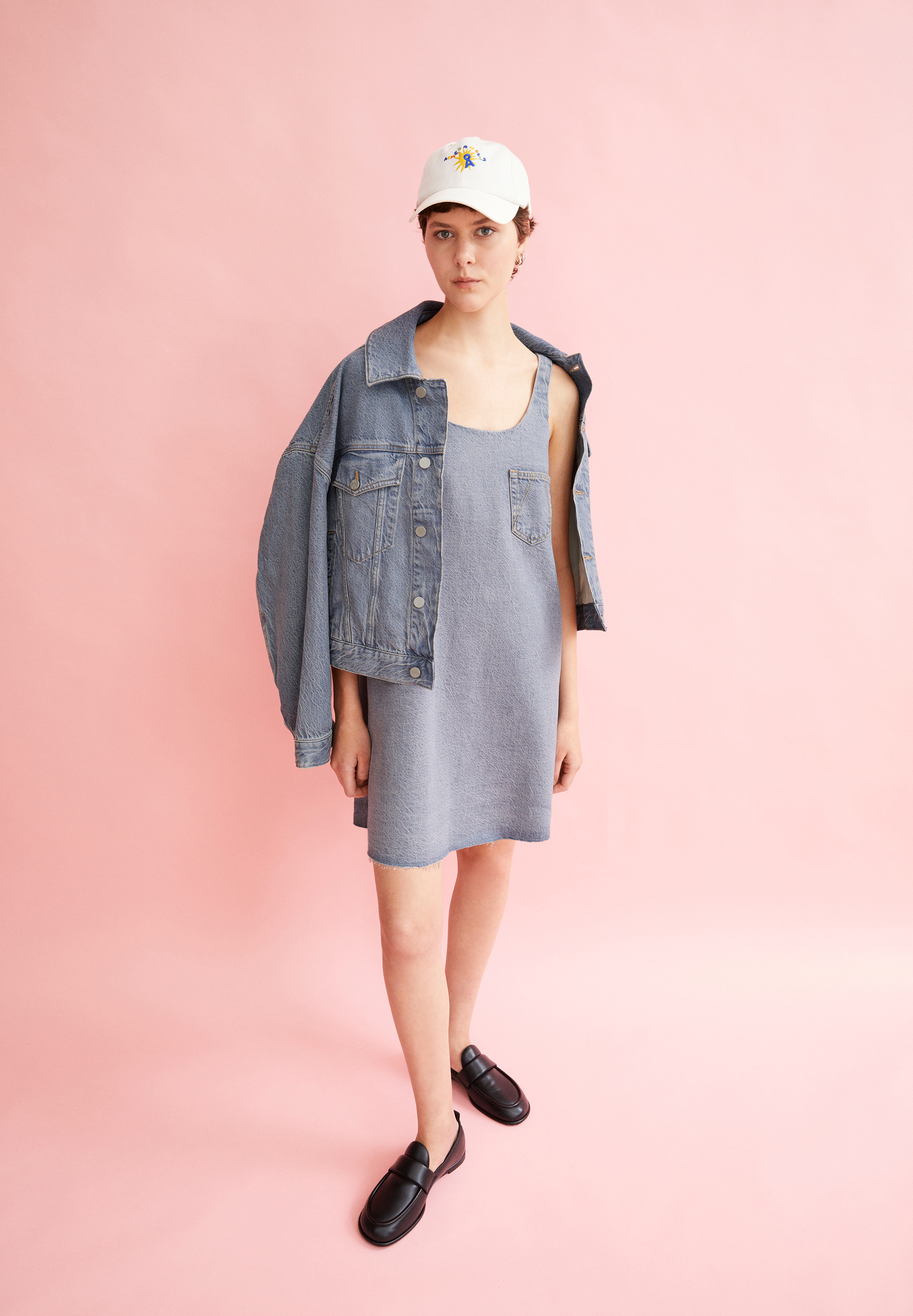 NAAVA Robe en jean en coton biologique mélangé