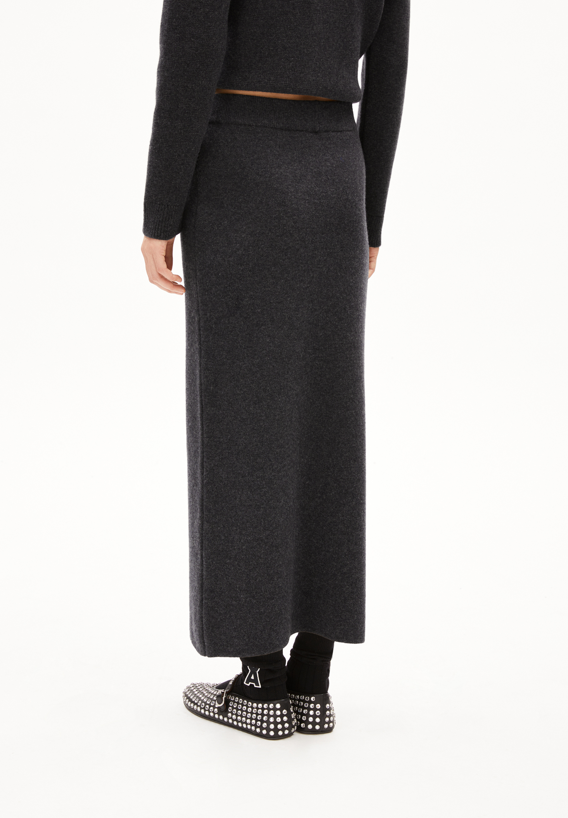 MAALVO WOOL Knit Skirt Slim Fit made of Organic Wool Mix