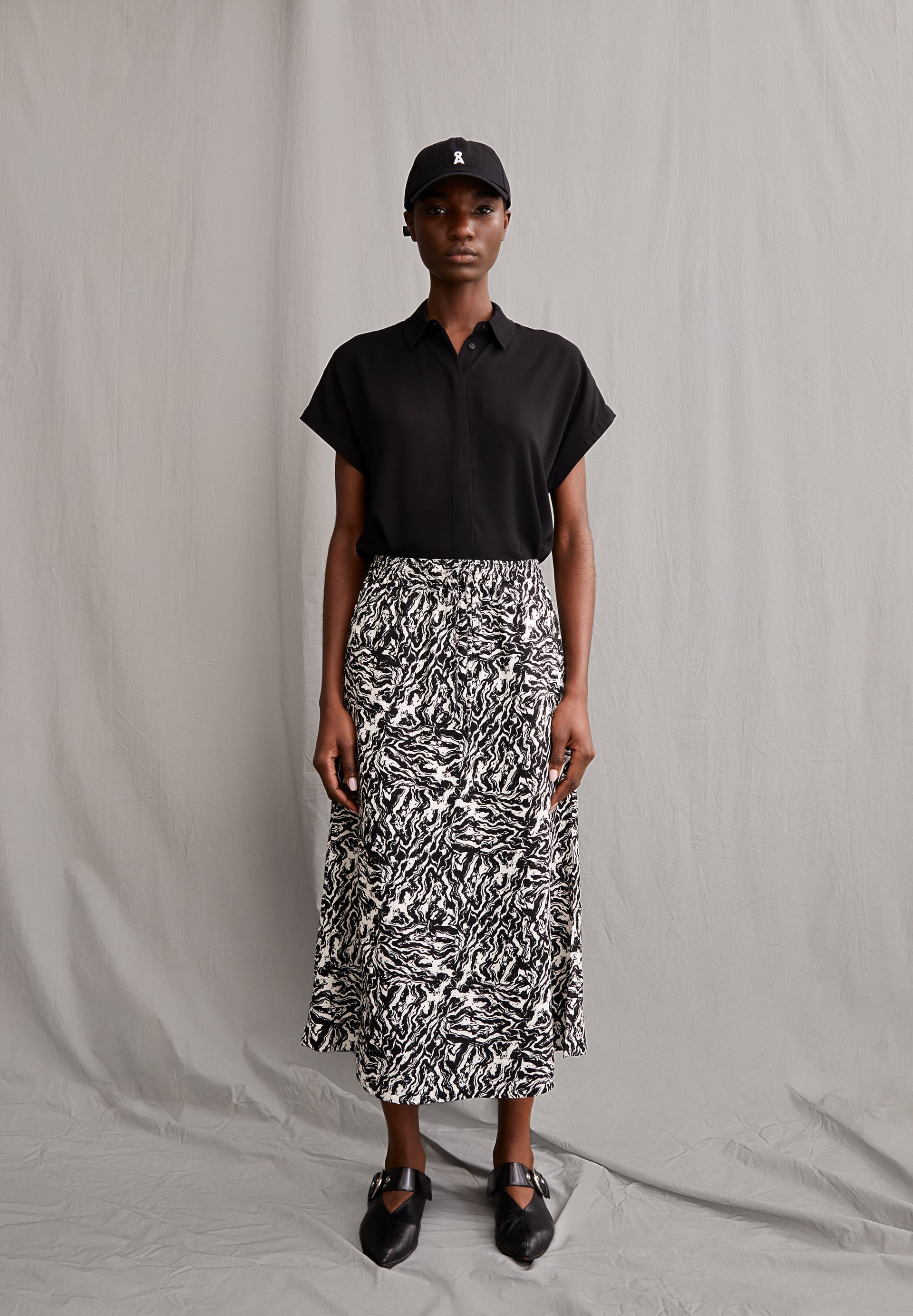 DARTIAA STONEY Woven Skirt Relaxed Fit made of LENZING™ ECOVERO™ Viscose