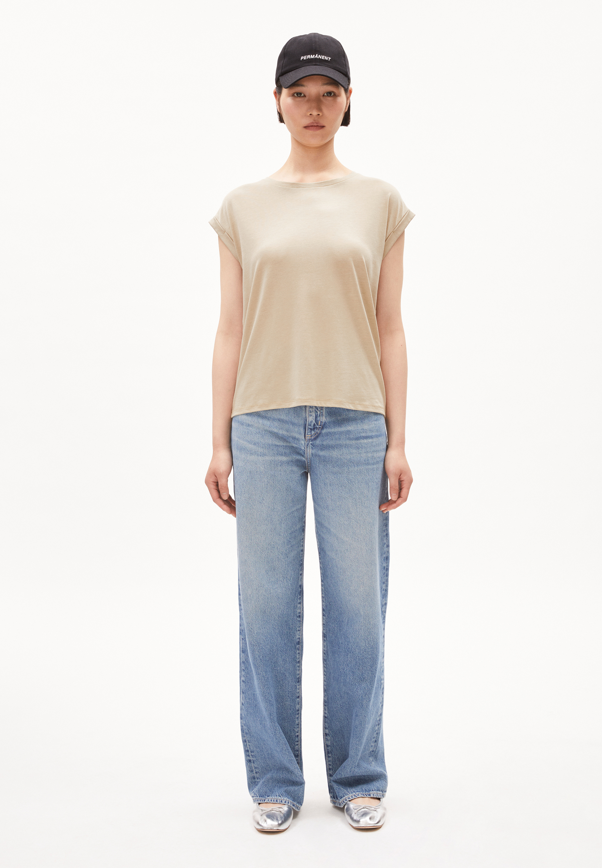 JILAANA T-Shirt Regular Fit made of TENCEL™ Lyocell Mix