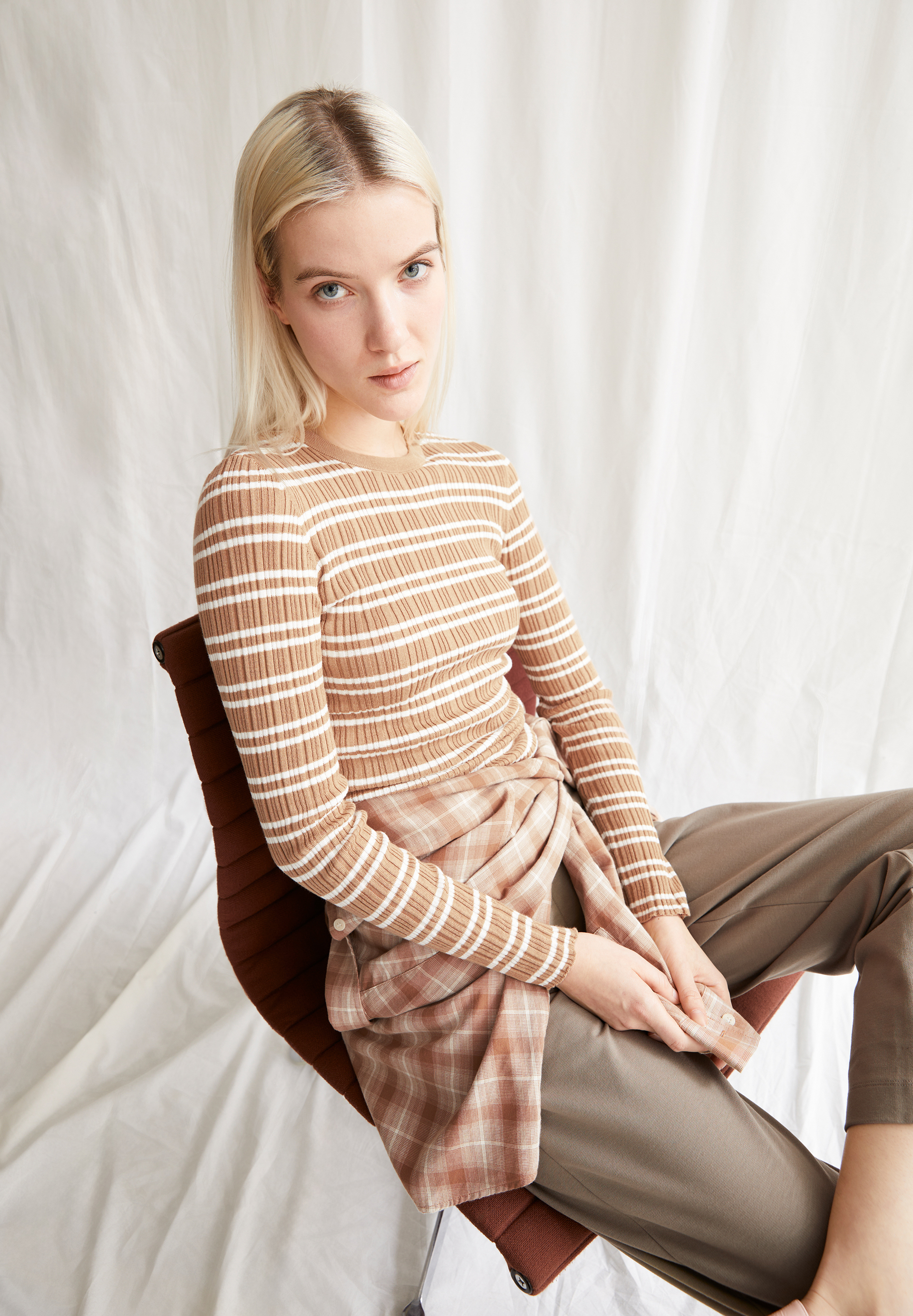 ALAANIA CHIFFRON STR Sweater made of Organic Cotton