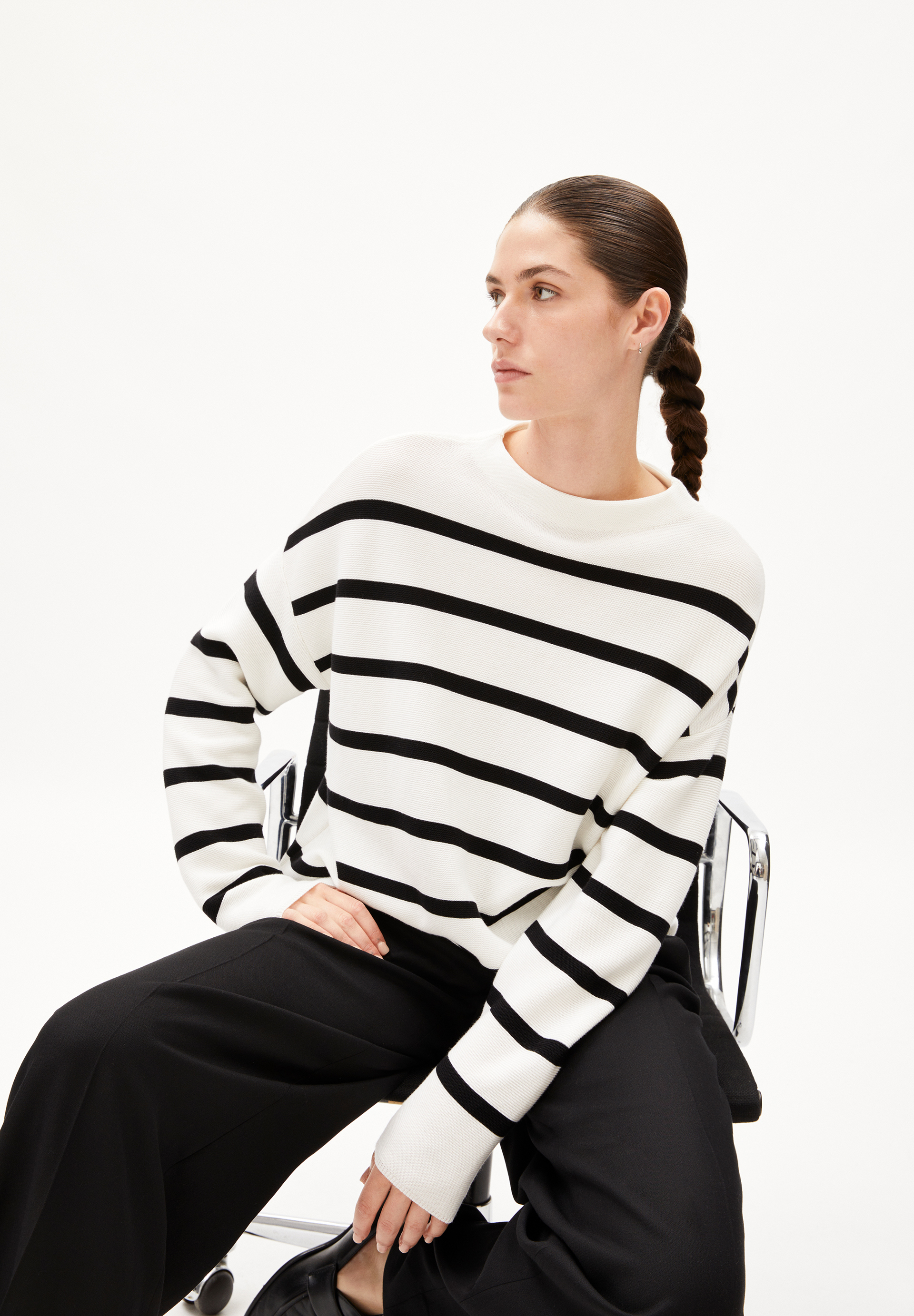 MERINAA STRIPES Pull en coton biologique