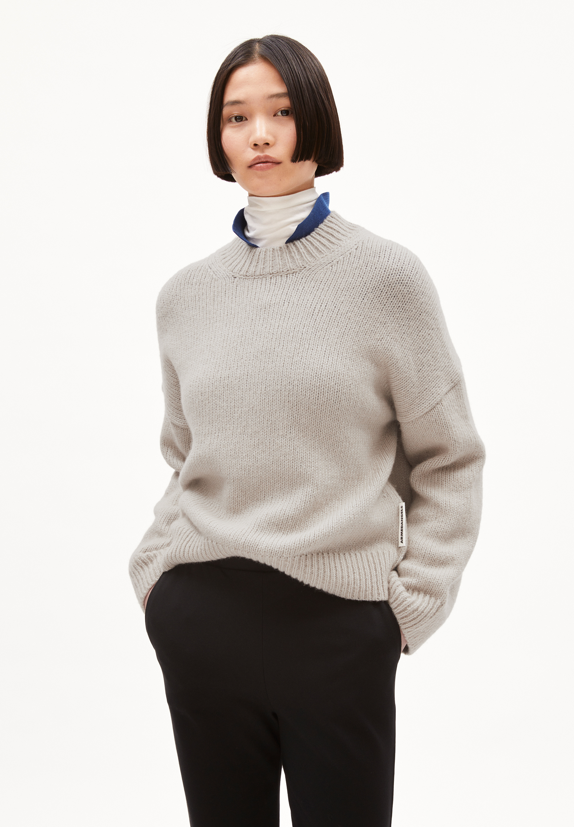 SADNAA SOLID Sweater Oversized Fit made of Merino-Wool Mix