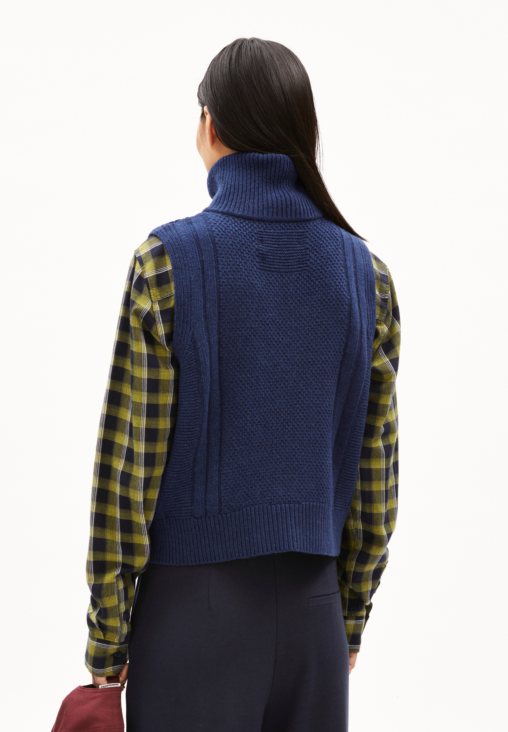 OLAIAAS CABLE Knit Top Relaxed Fit made of Organic Wool Mix