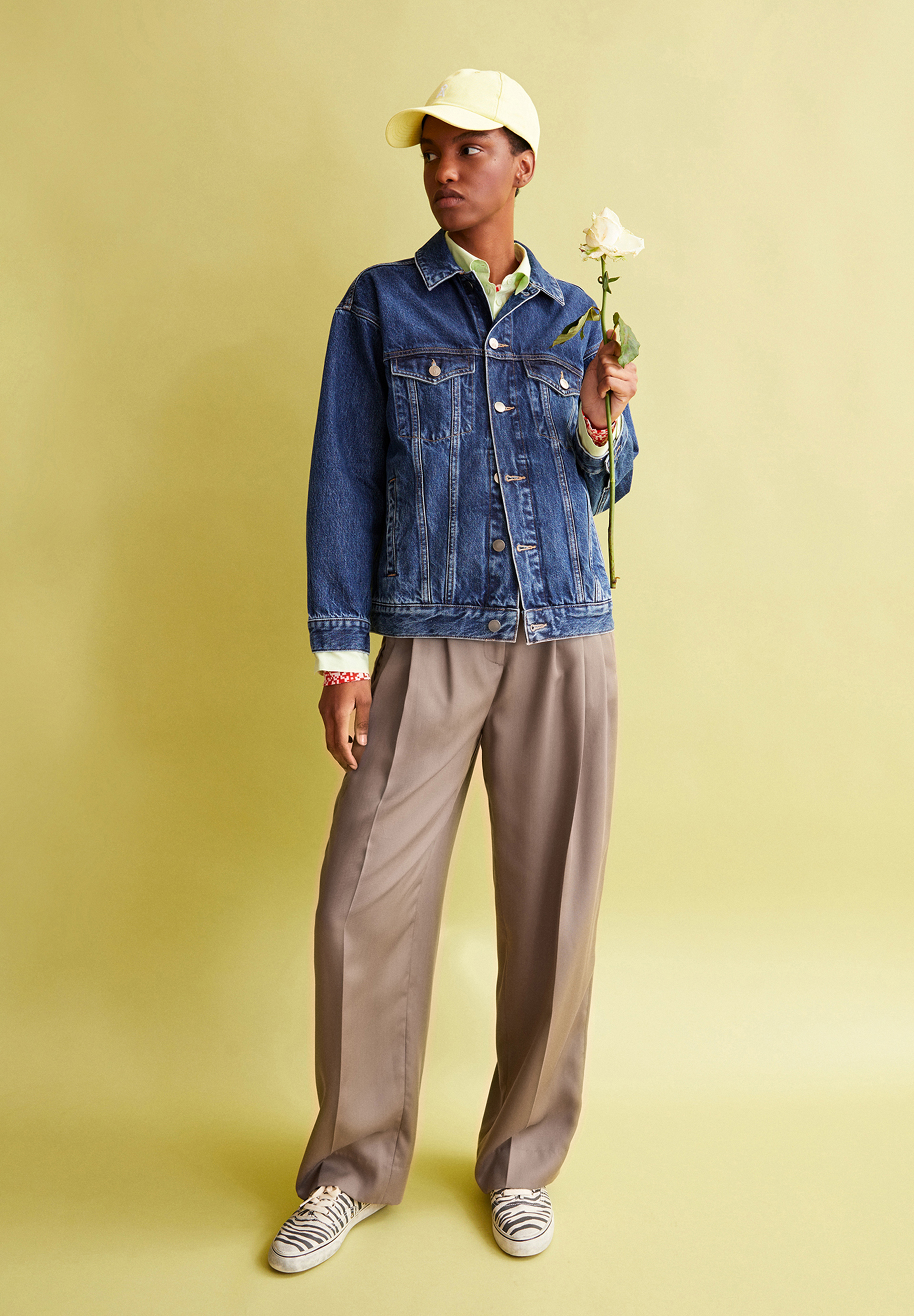 VELITAA OVERSIZED Denim Jacket Oversized Fit made of Organic Cotton Mix