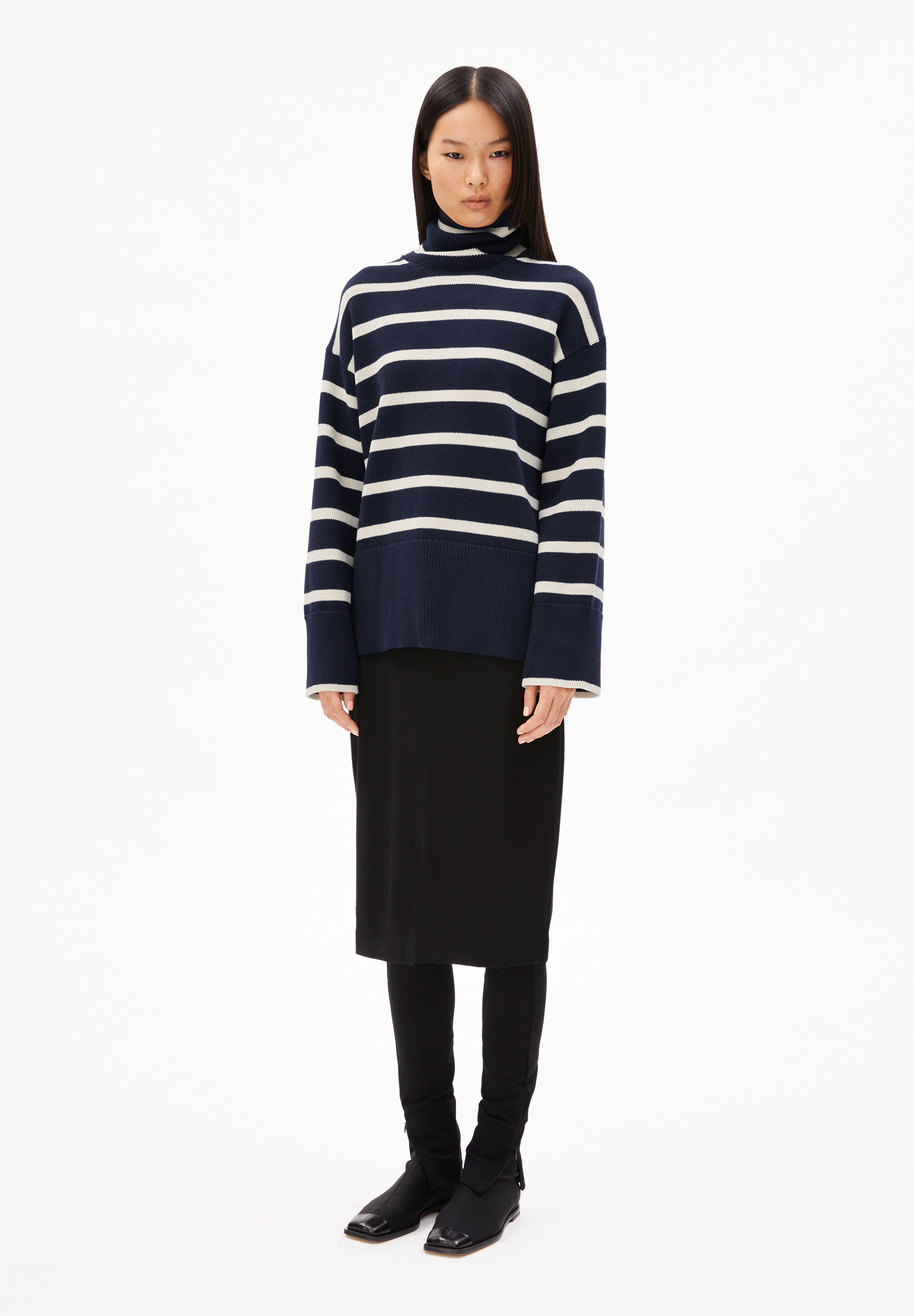 CHANAA STRIPES Pullover Loose Fit aus Bio-Baumwolle