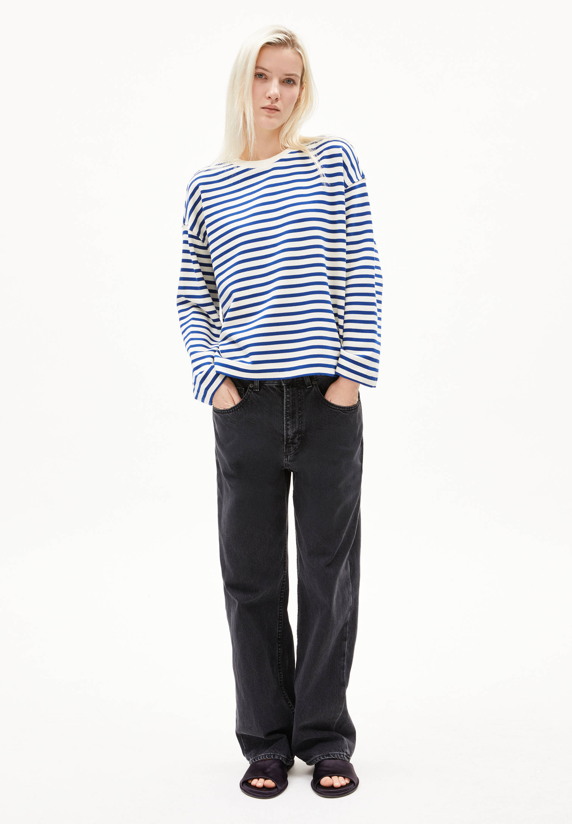 FRANKAA MAARLEN STRIPE Sweat-shirt en coton bio