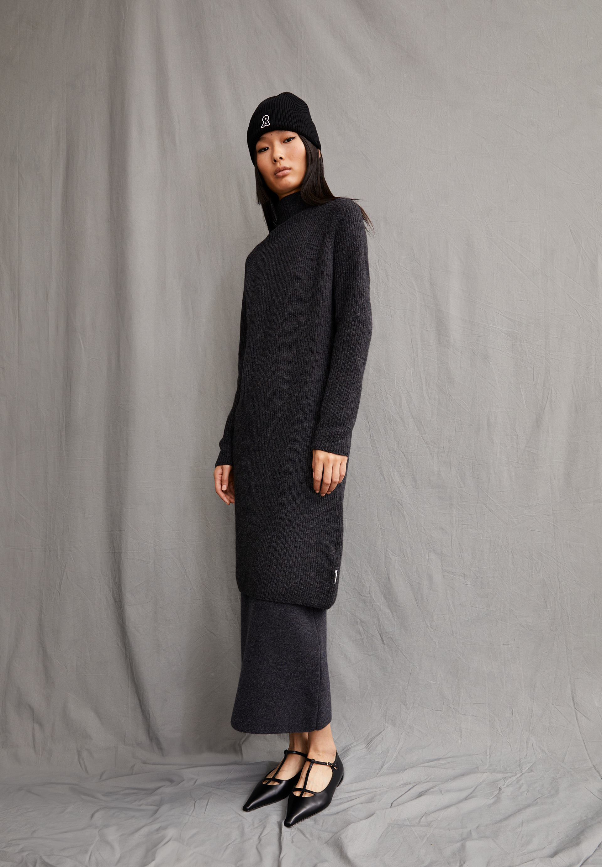 MILLAANA Knit Dress Relaxed Fit made of Organic Wool Mix