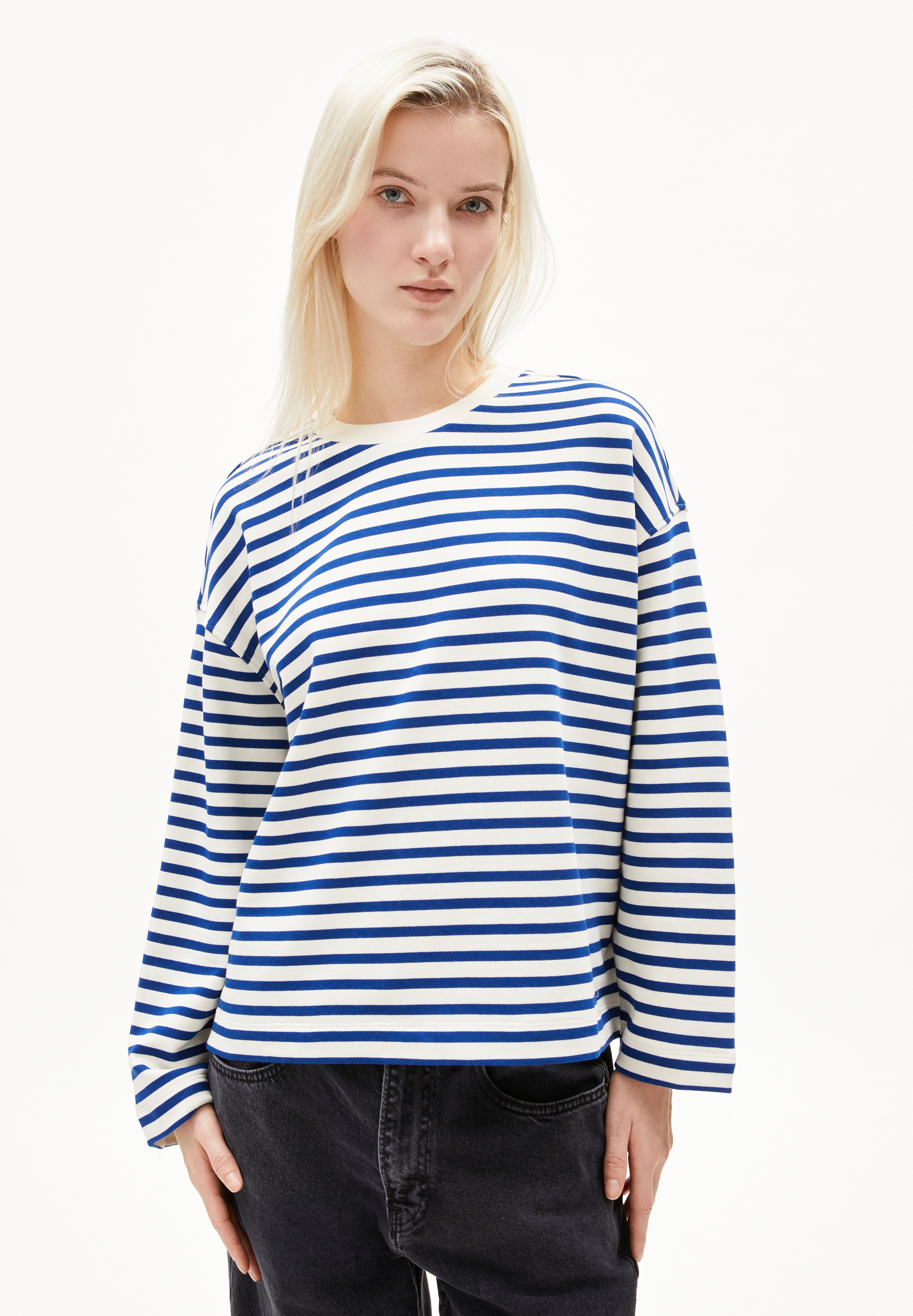 FRANKAA MAARLEN STRIPE Sweat-shirt en coton bio