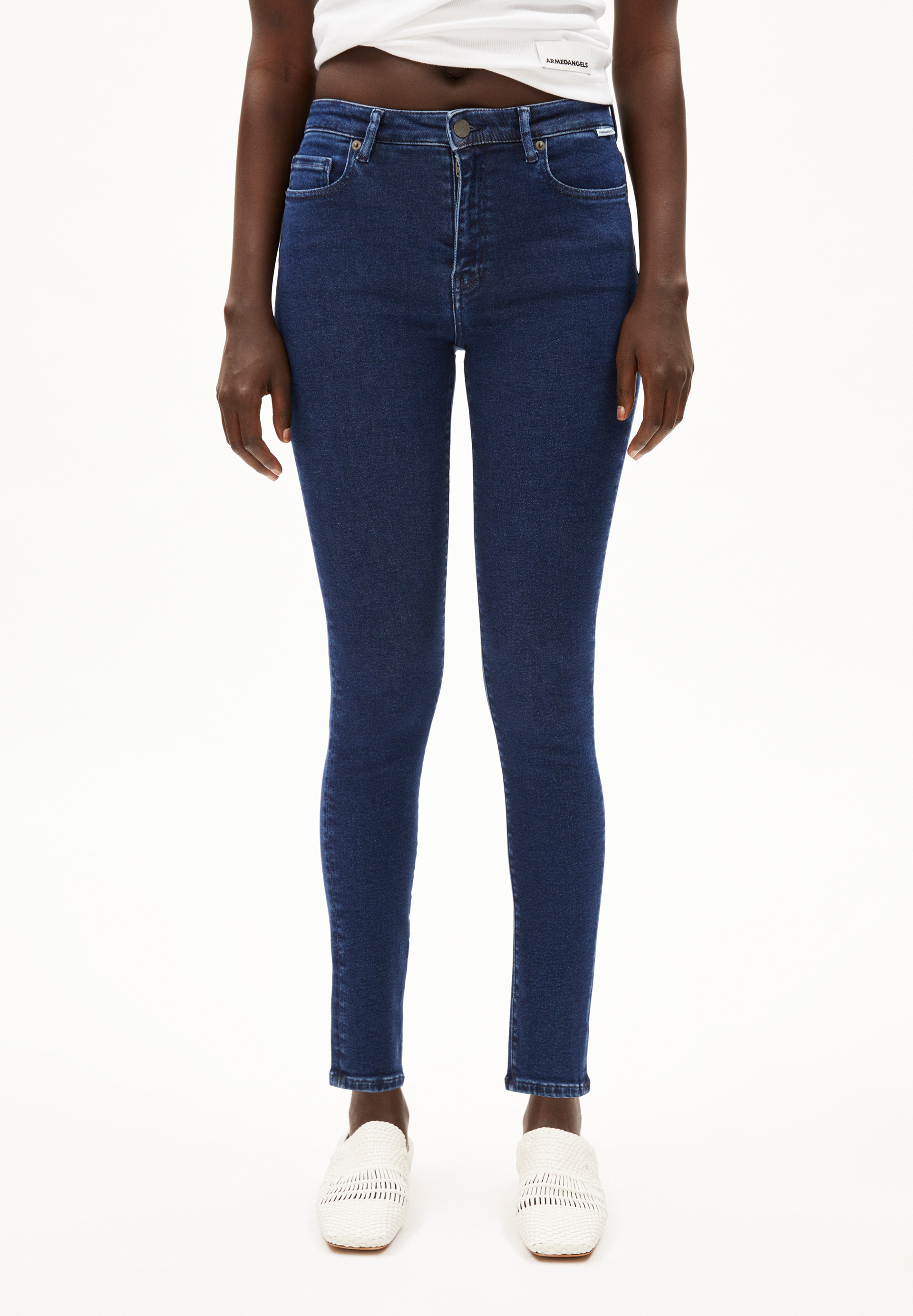 TILLAA Jean jambe skinny taille mi-haute en coton bio mélangé x-stretch