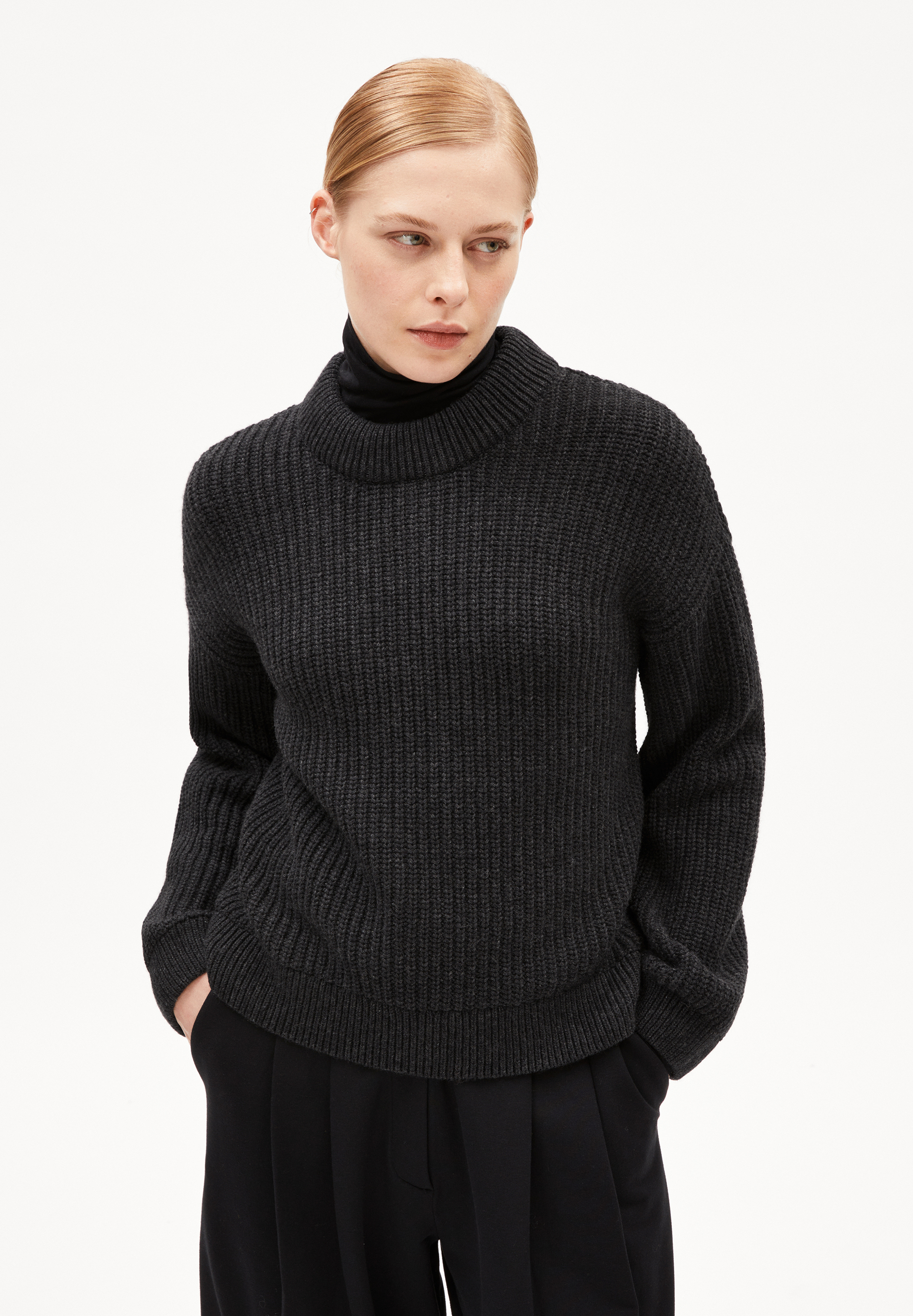 MIYAAR SOLID Sweater Loose Fit made of Organic Wool Mix