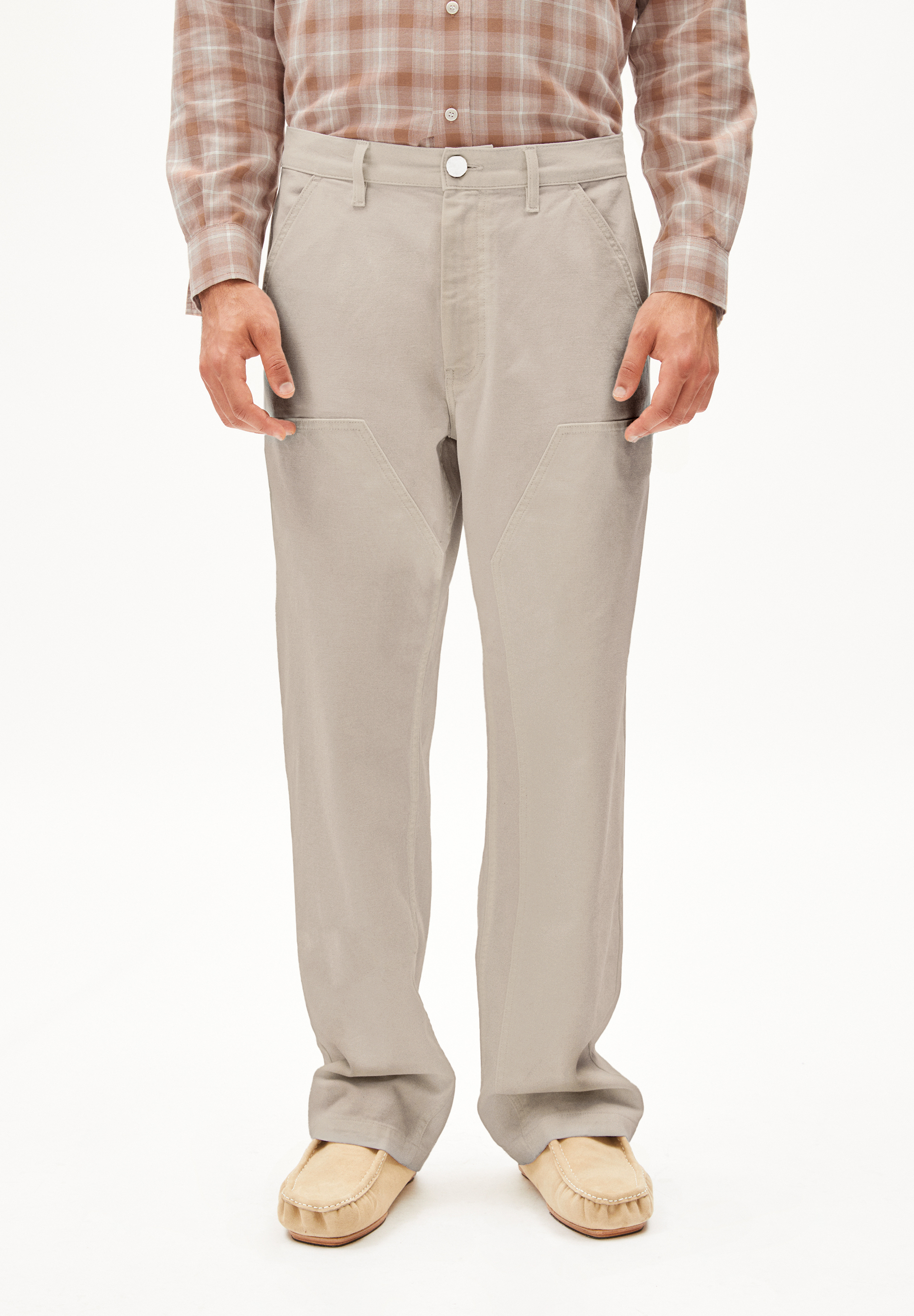 AAGAPIO Pantalon en toile en coton bio mélangé