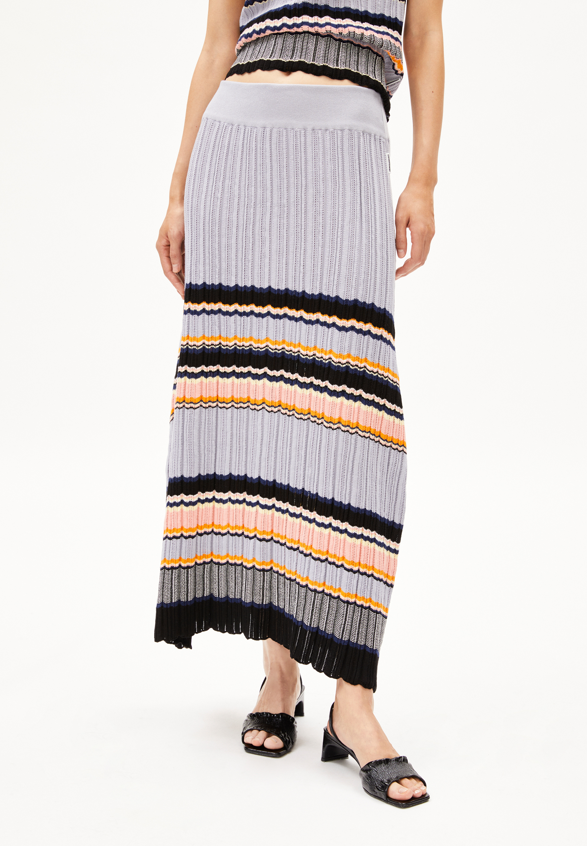 MINNAA STRIPES Knit Skirt made of Organic Cotton