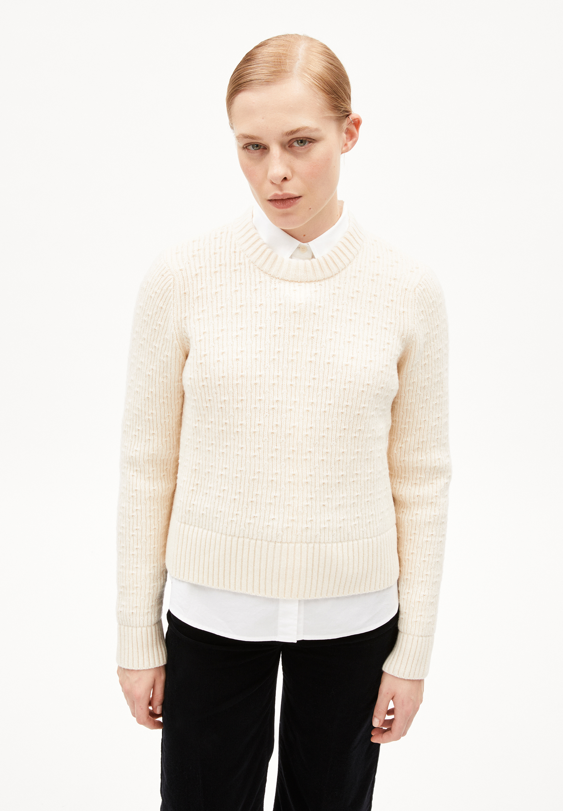 FABIOLAA Sweater Regular Fit made of Organic Wool Mix