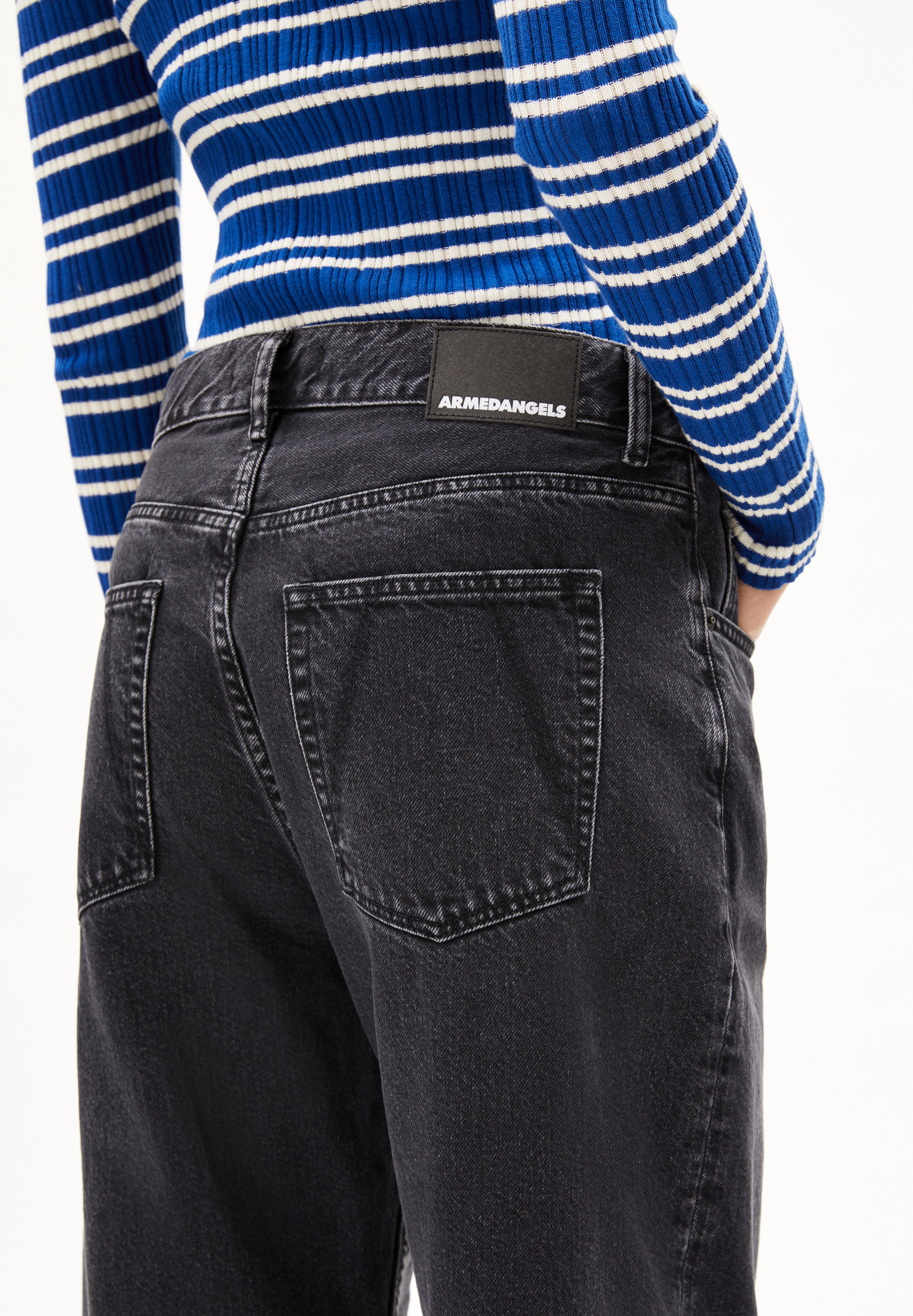 HAAYI Jean baggy taille basse en coton recyclé non stretch