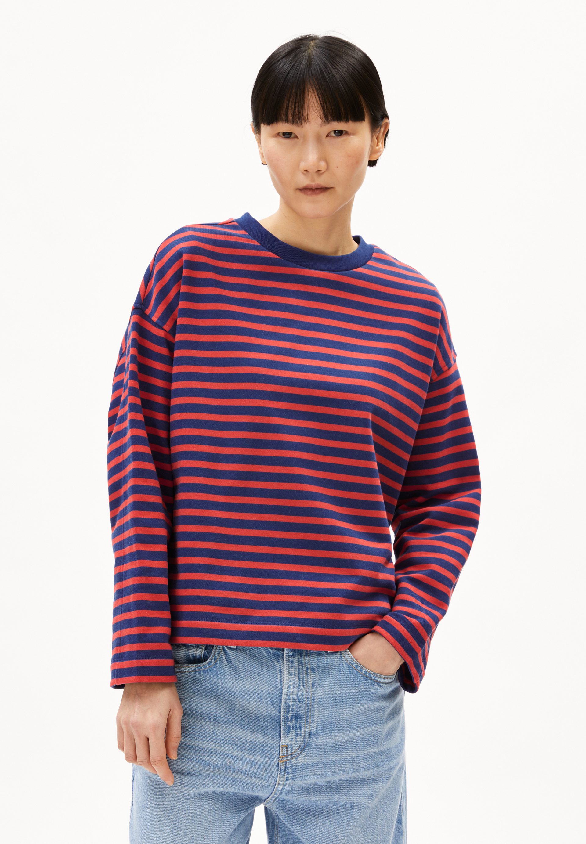 FRANKAA MAARLEN STRIPE Sweatshirt aus Bio-Baumwolle