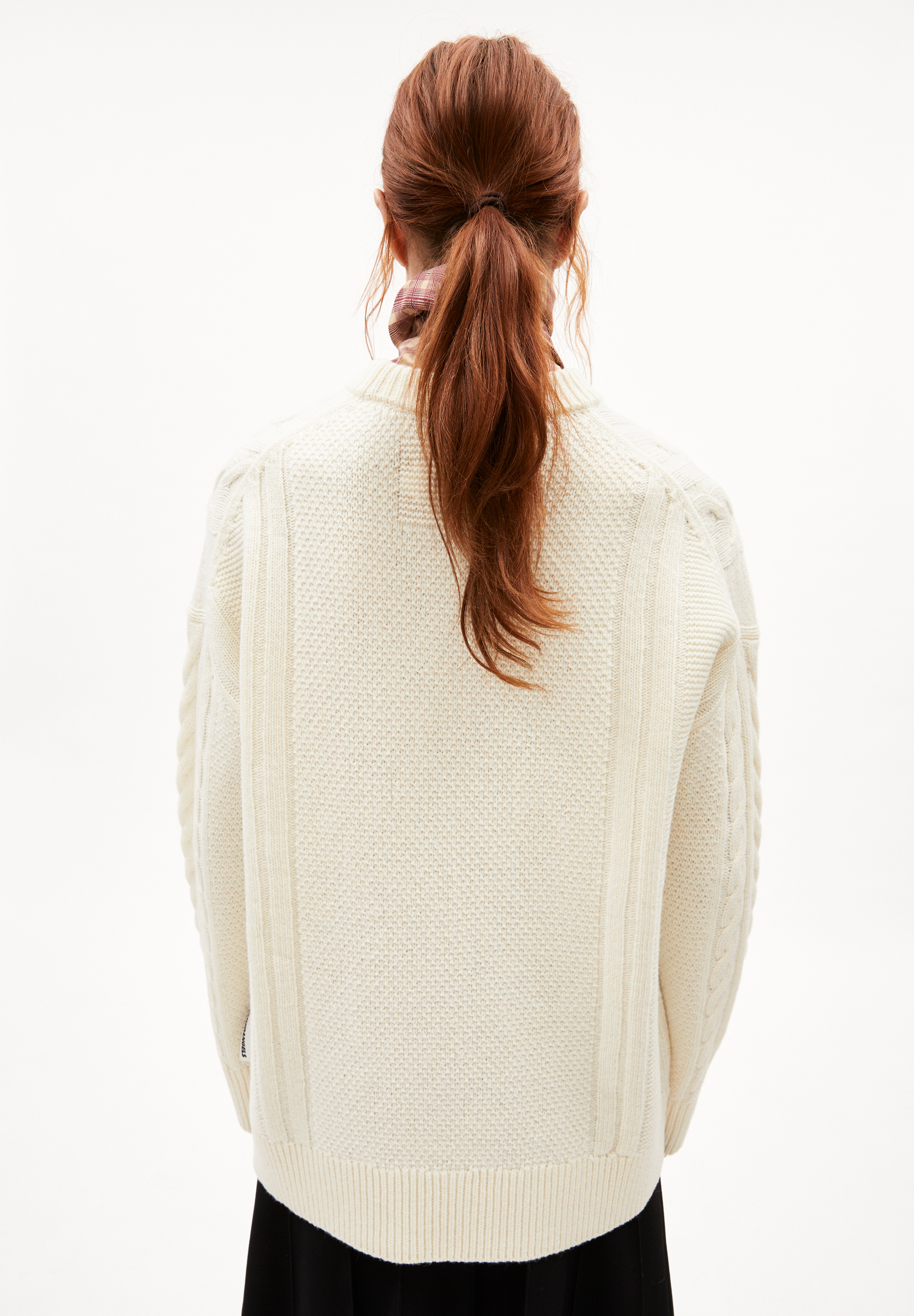 BERFINAA CABLE Sweater Loose Fit made of Organic Wool Mix