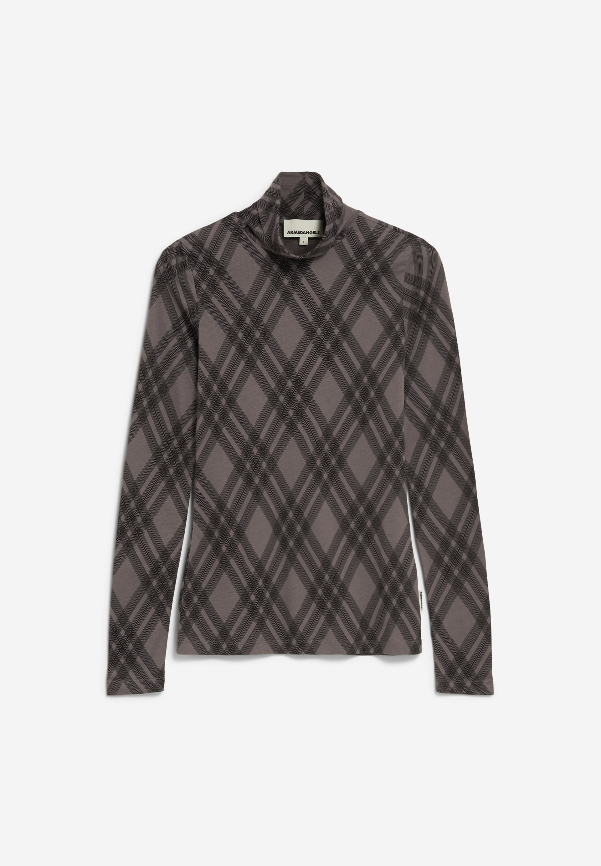 GRAZILIAA ARGYLE Longsleeve Slim Fit van biologisch katoen