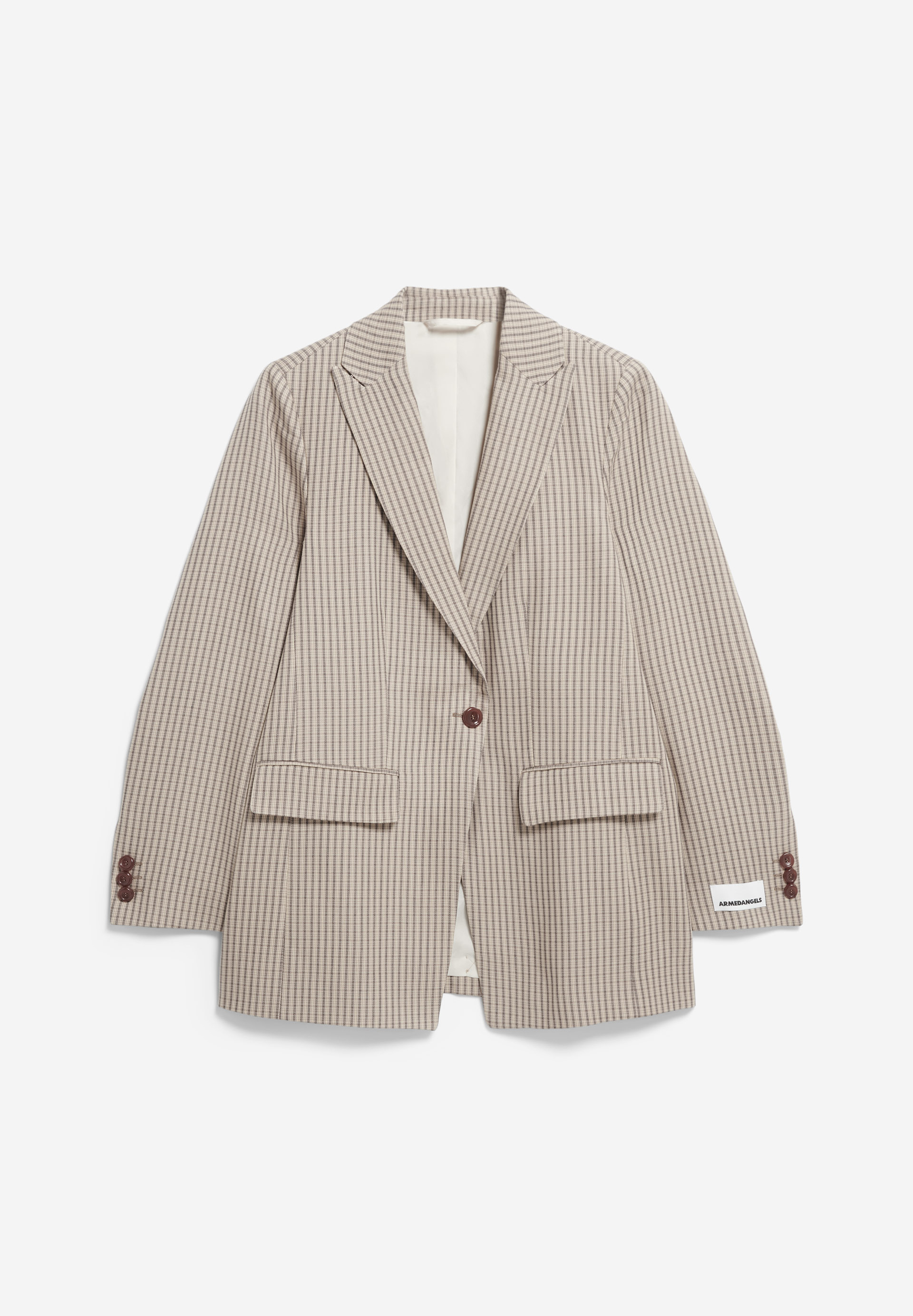 MIKULAA CHECK Blazer en viscose LENZING™ ECOVERO™