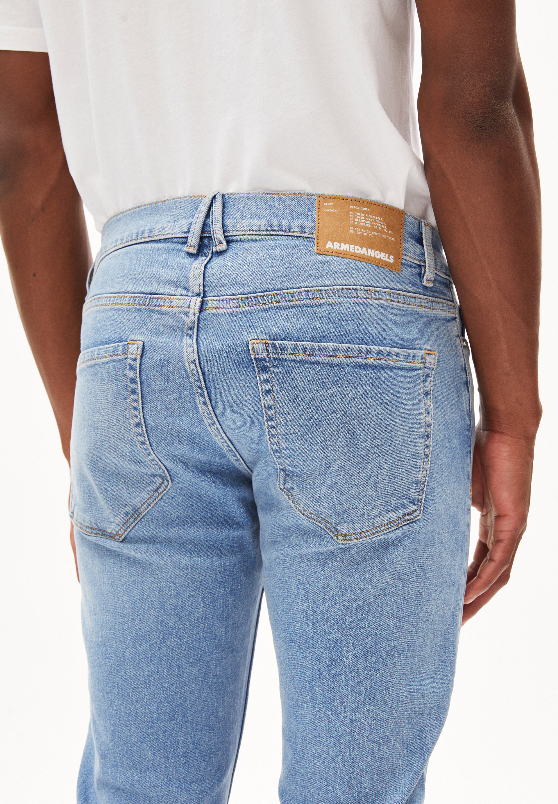 IAAN Jean jambe slim taille mi-haute en coton recyclé stretch confortable