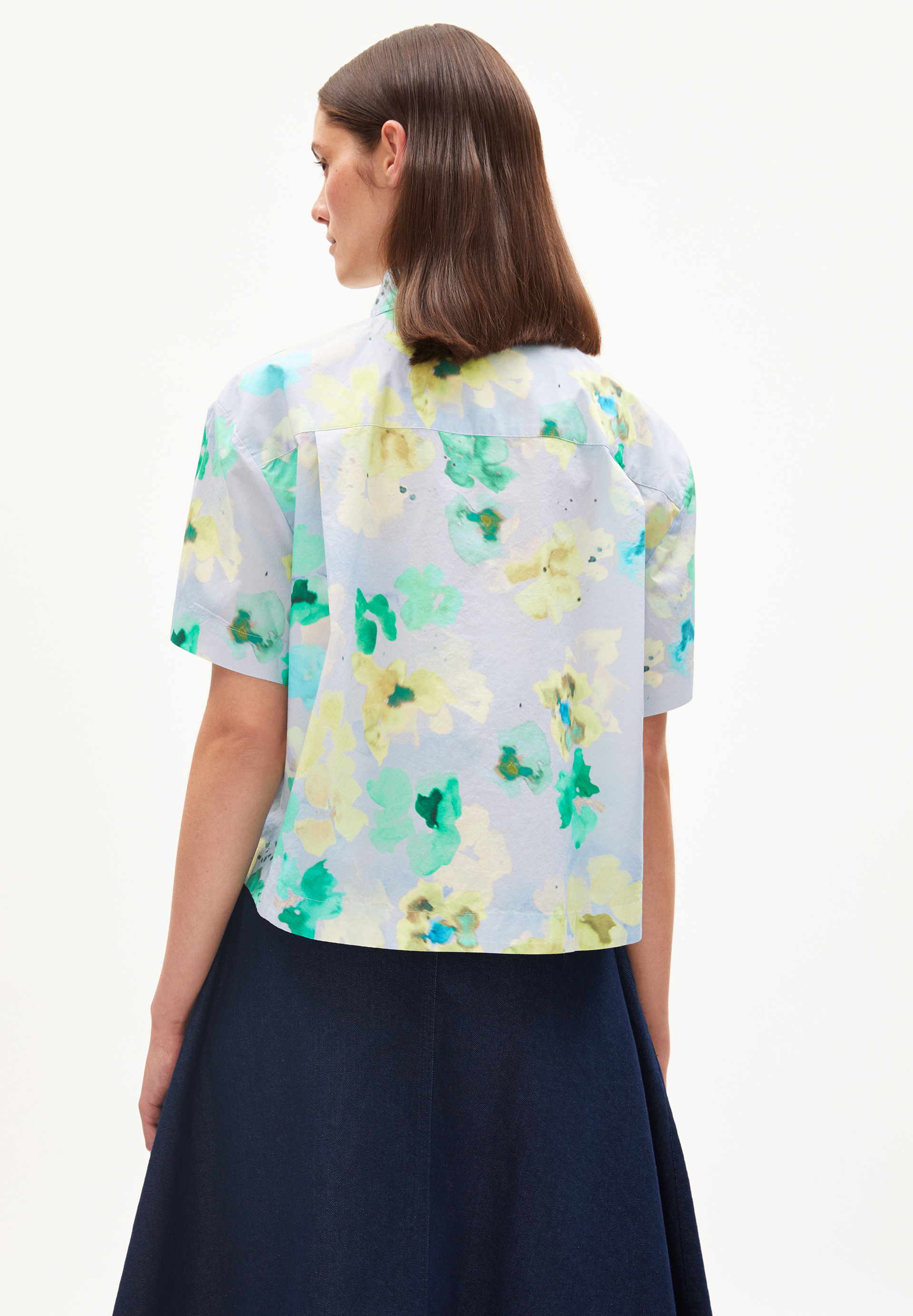 ELIANAA AQUA FLORAL Blouse Relaxed Fit made of Organic Cotton