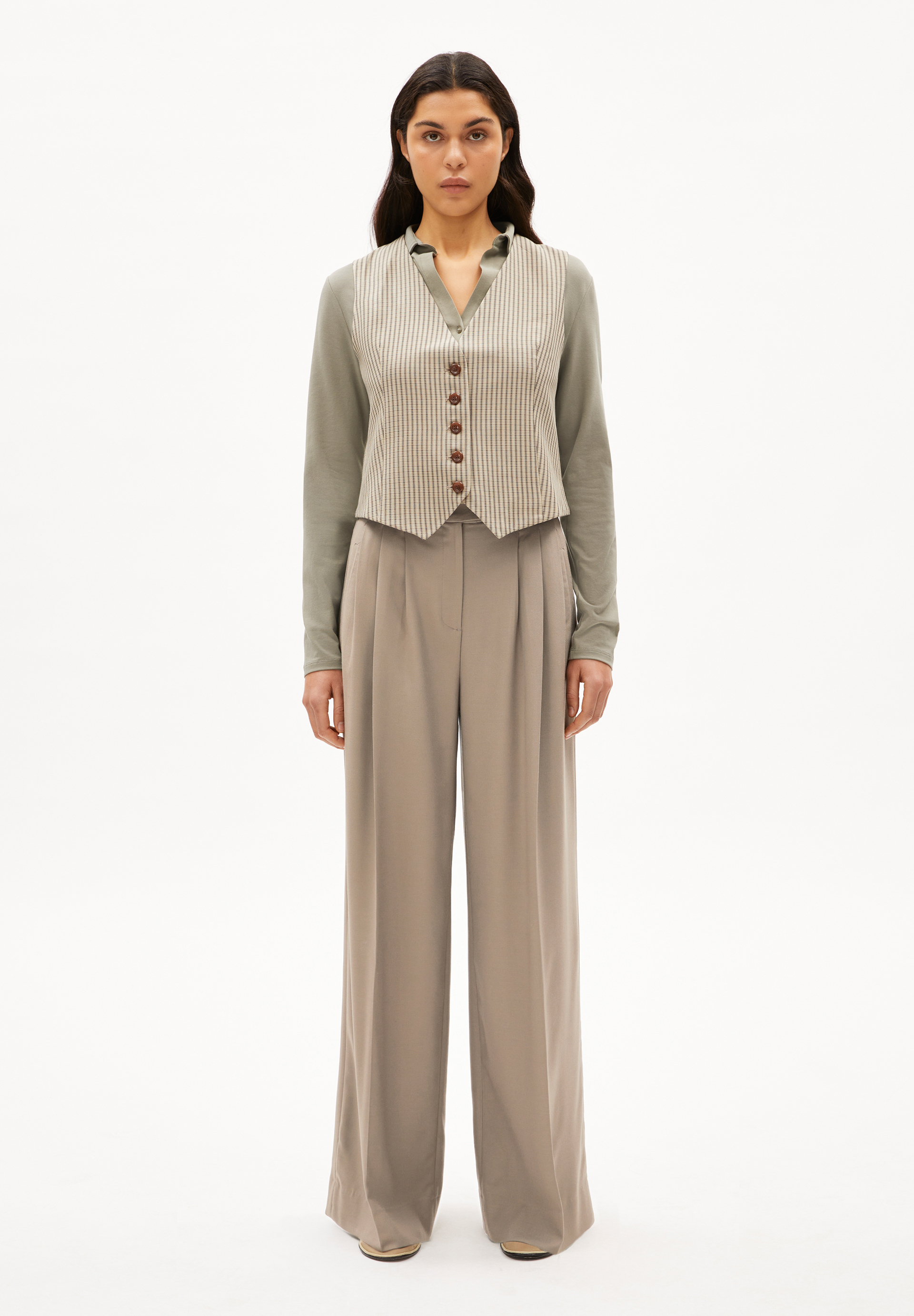 KAAYUA Pantalon en toile en viscose LENZING™ ECOVERO™ mélangée