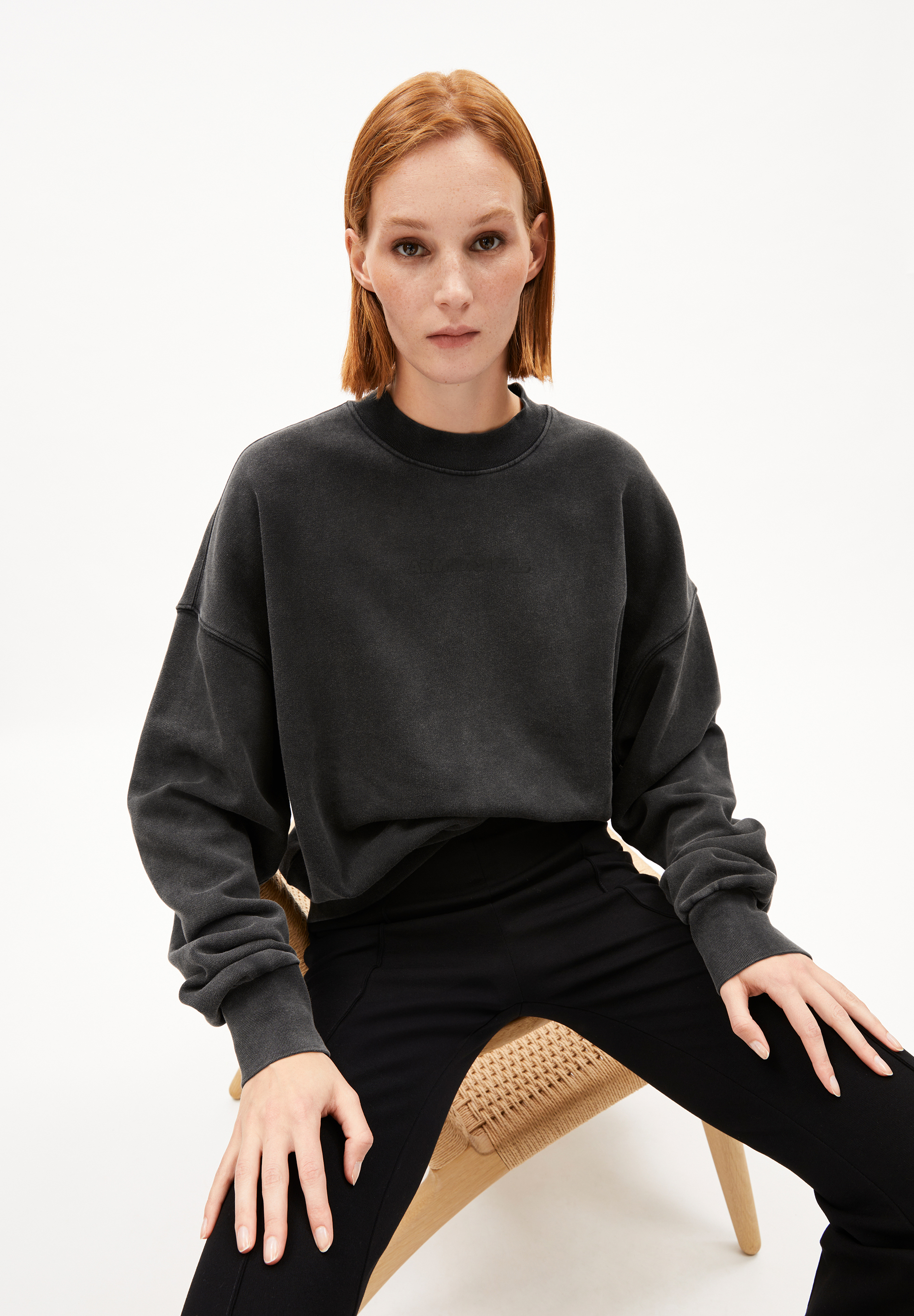 ALIZAA GMT DYE Sweater met oversized pasvorm van biologisch katoen