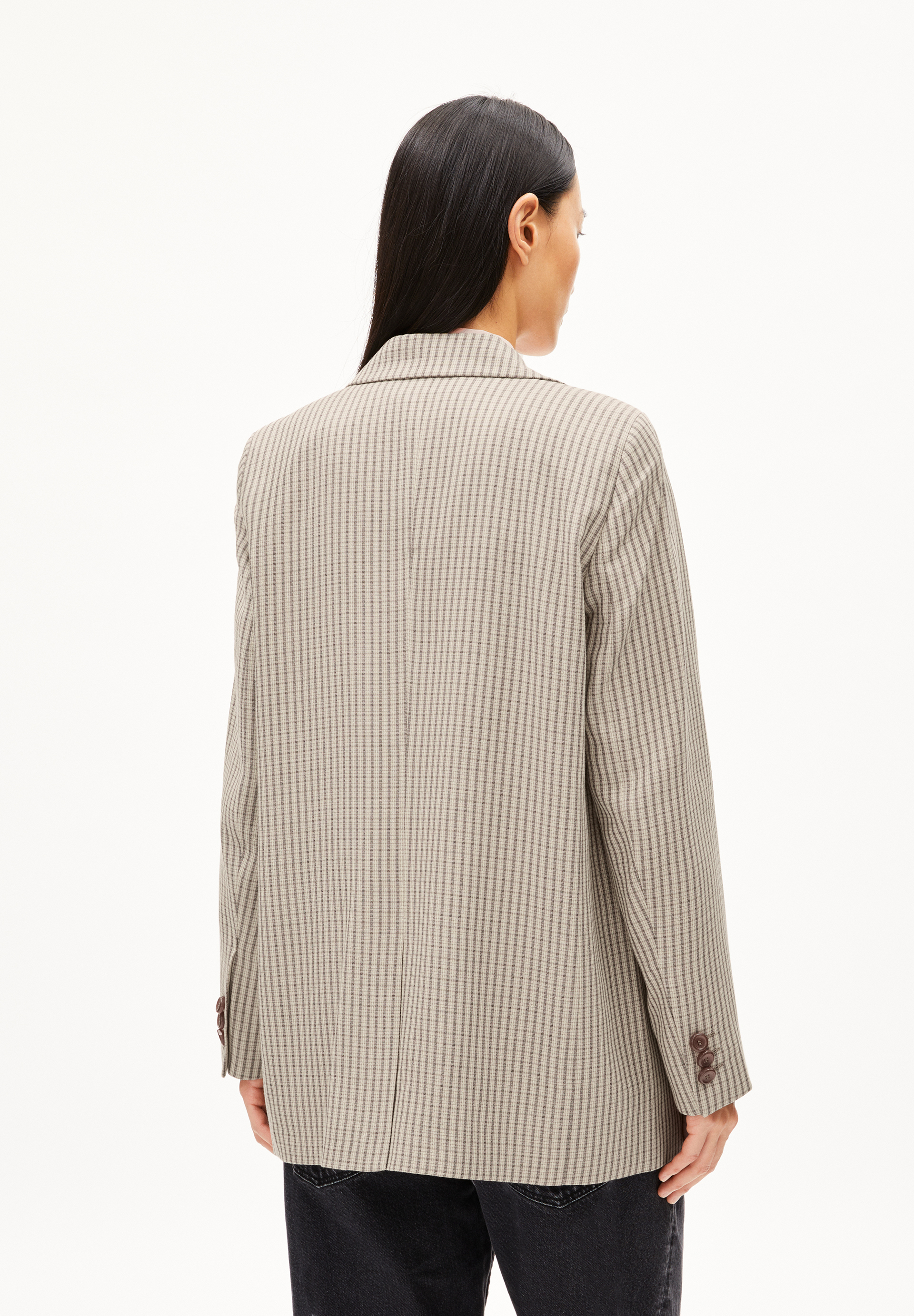 MIKULAA CHECK Blazer en viscose LENZING™ ECOVERO™