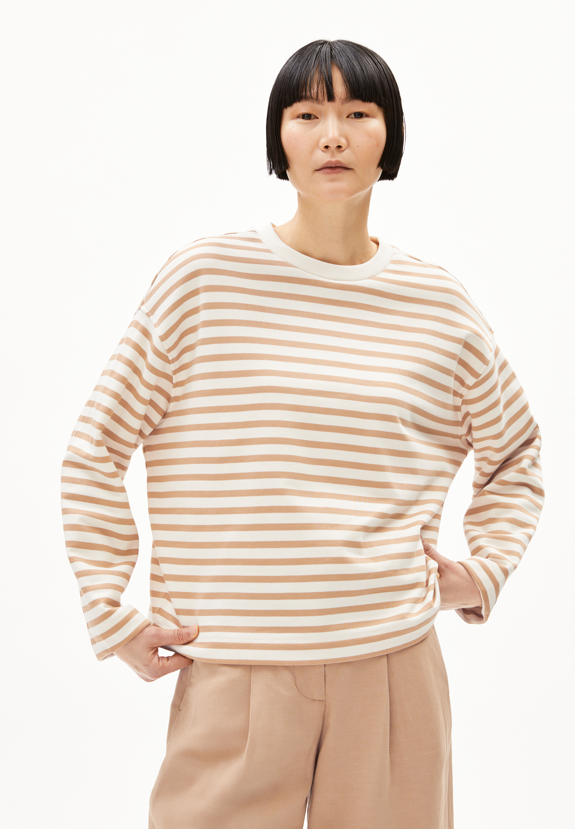 FRANKAA MAARLEN STRIPE Sweatshirt aus Bio-Baumwolle