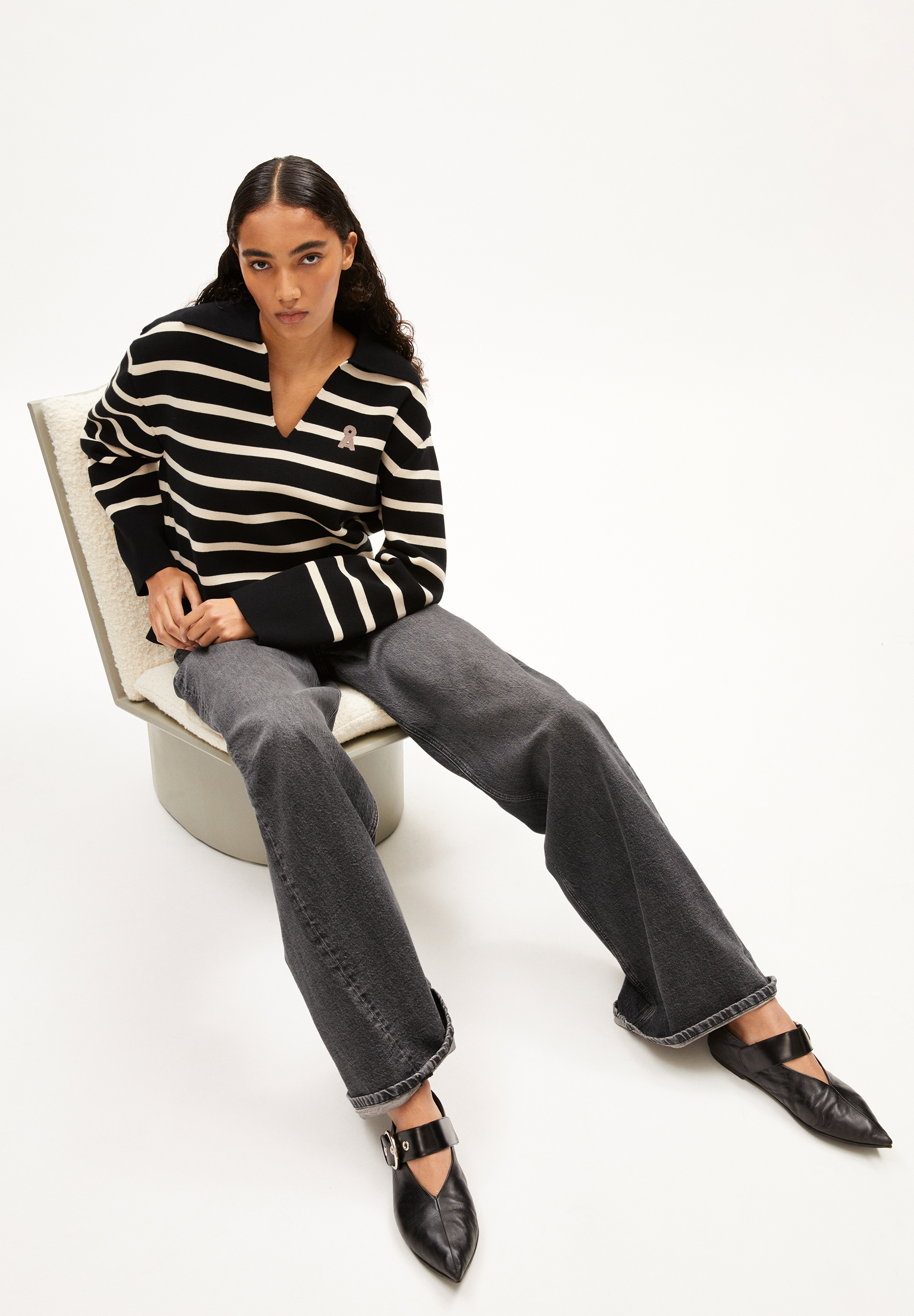 FREJIAAS STRIPES Pullover Oversized Fit aus Bio-Baumwolle