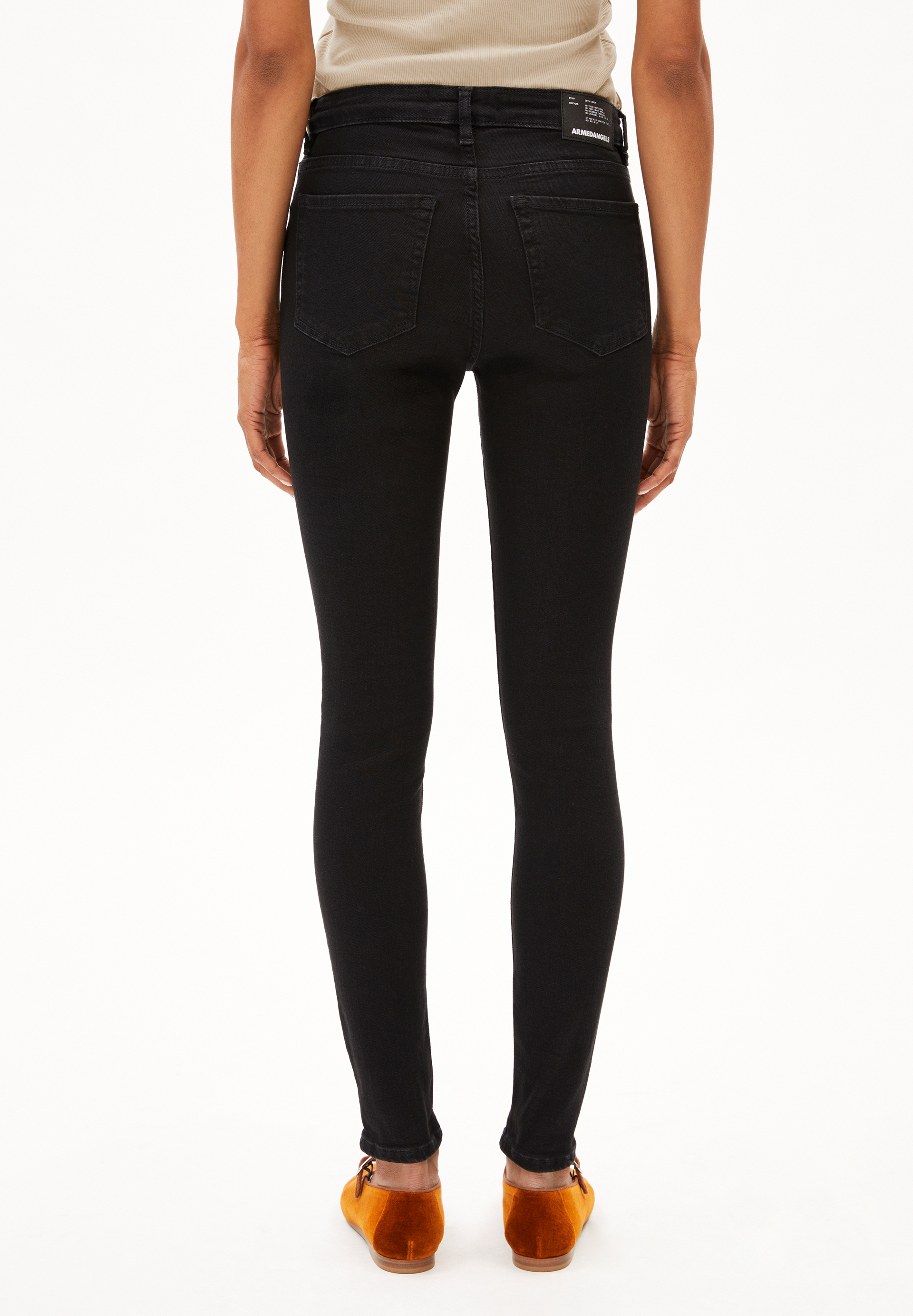 TILLAA Jean jambe skinny taille mi-haute en coton bio mélangé x-stretch