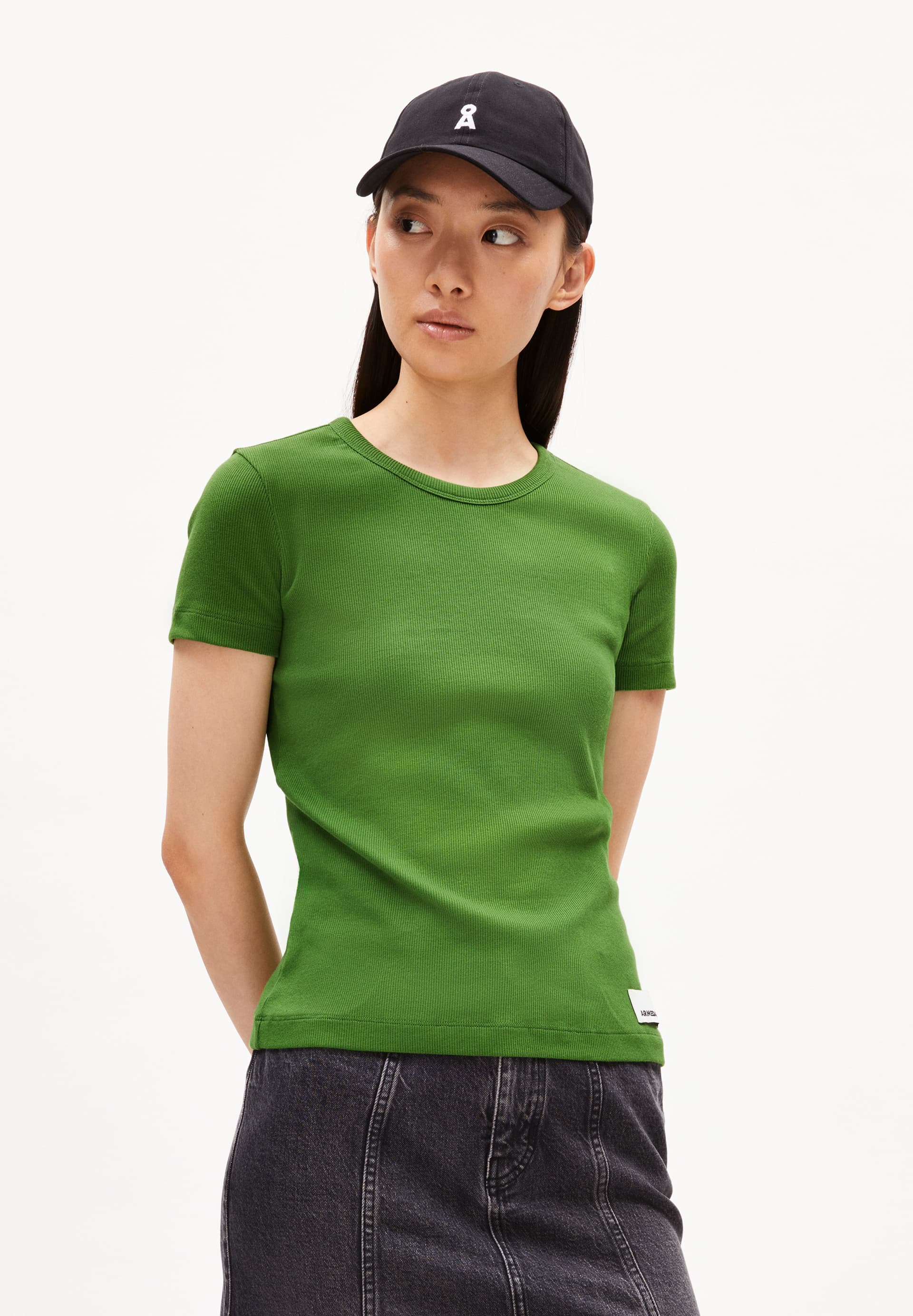 KARDAA T-shirt côtelé coupe standard en coton bio mélangé