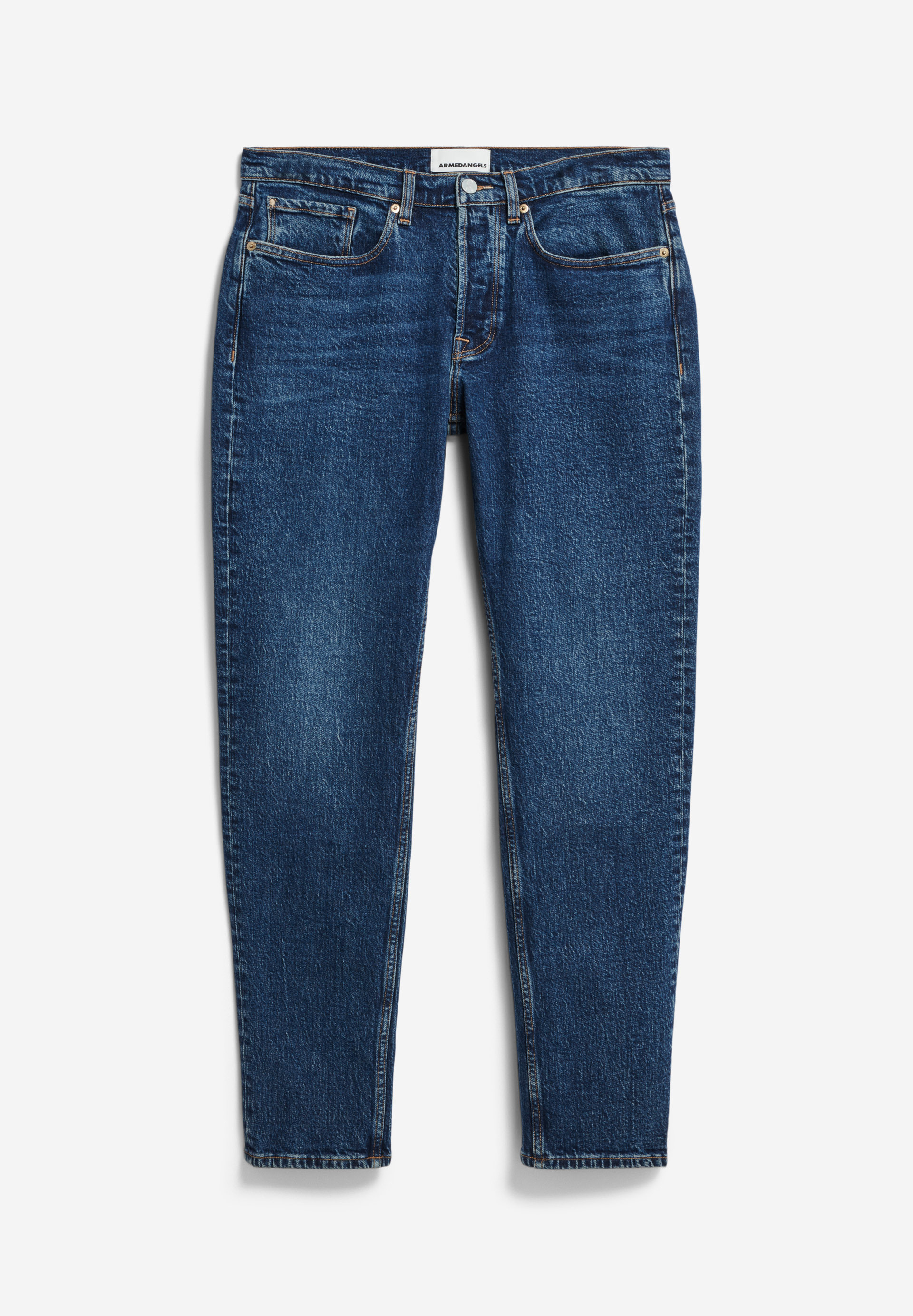 DYLAANO Jean jambe droite taille mi-haute en coton bio mélangé stretch confortable