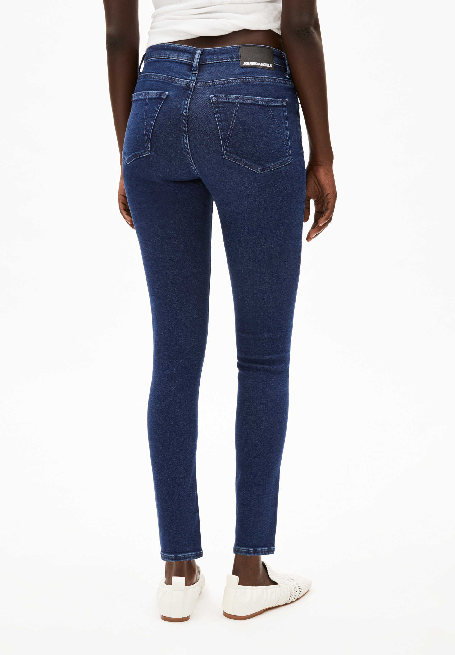 TILLAA Jean jambe skinny taille mi-haute en coton bio mélangé x-stretch