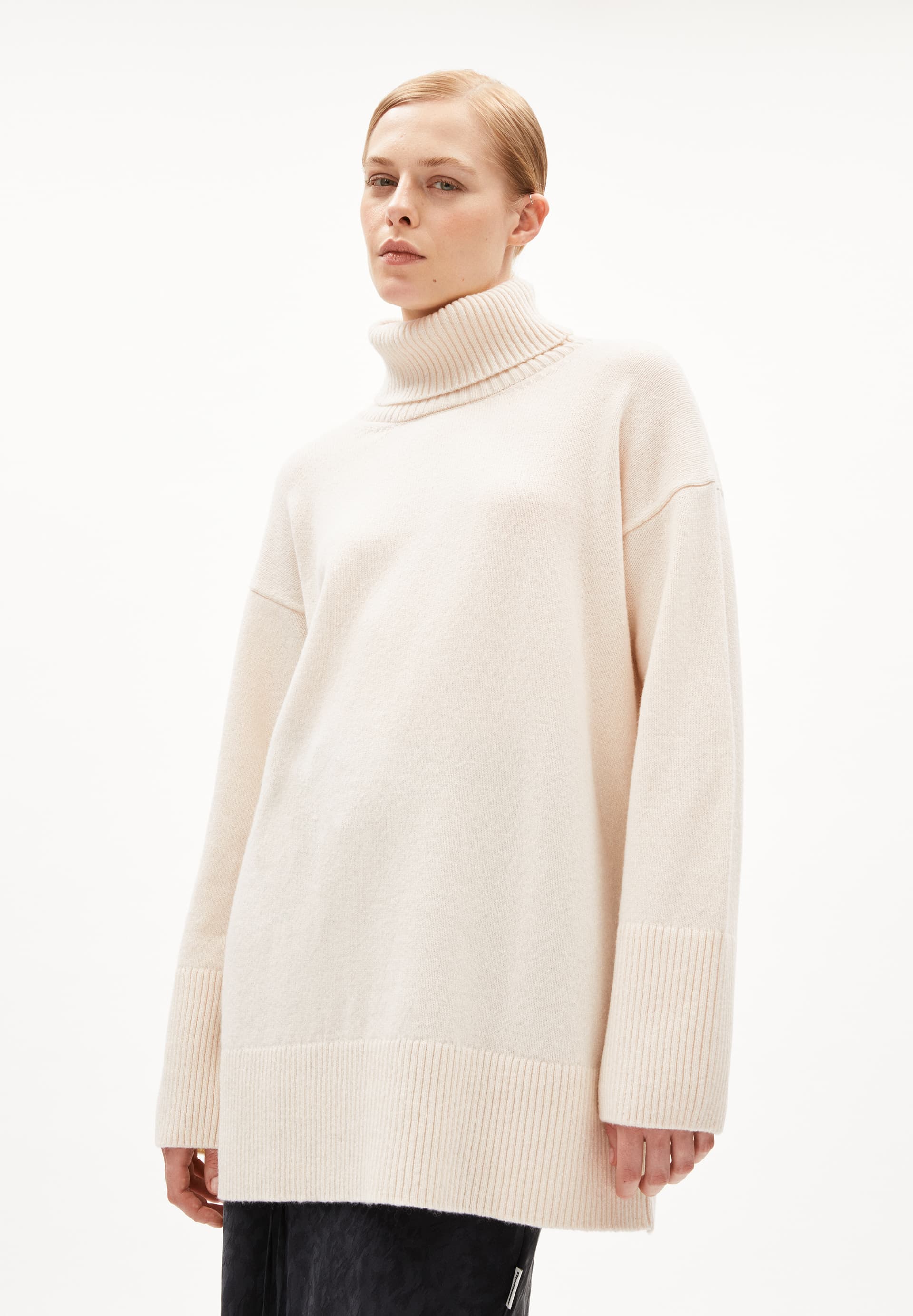 ARDIAA ROLLNECK Pull coupe ample en laine bio mélangée