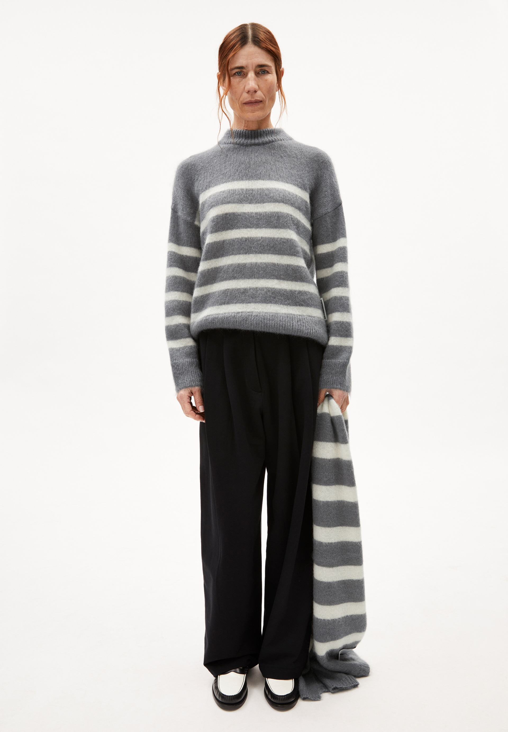 GWYNEIRAA STRIPES Sweater Loose Fit made of Mohair Wool Mix