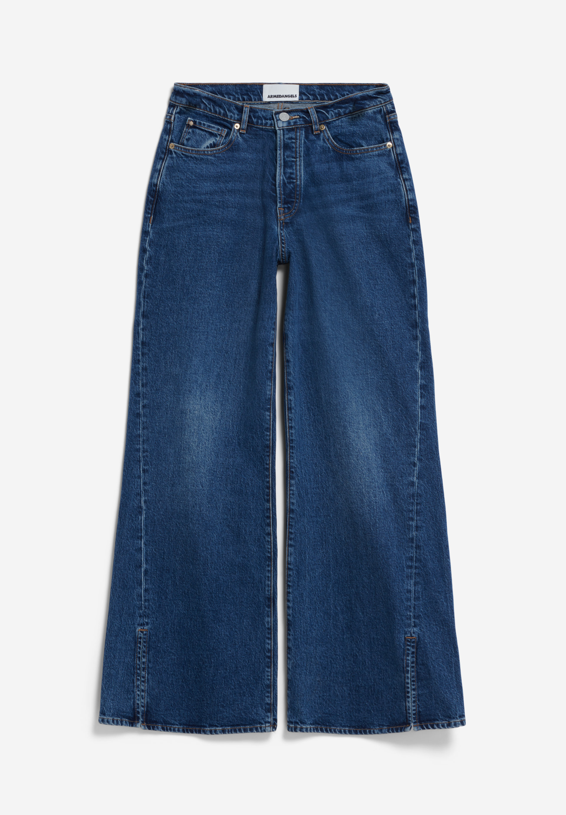 LIBRAAEA Jeans Wide Leg Mid Waist Organic Cotton Mix Comfort-Stretch