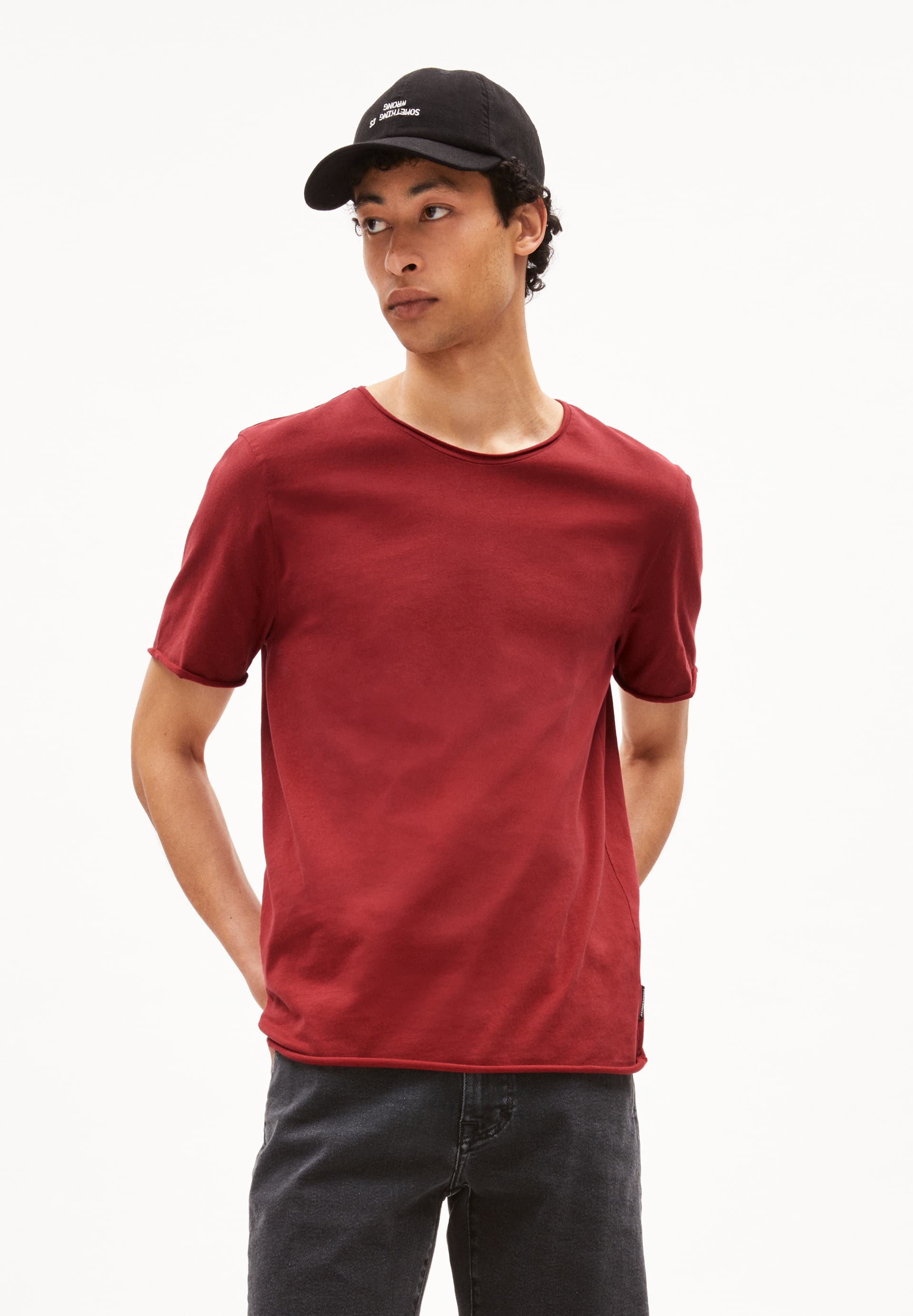 JAAMES BRUSHED T-Shirt Regular Fit aus Bio-Baumwolle