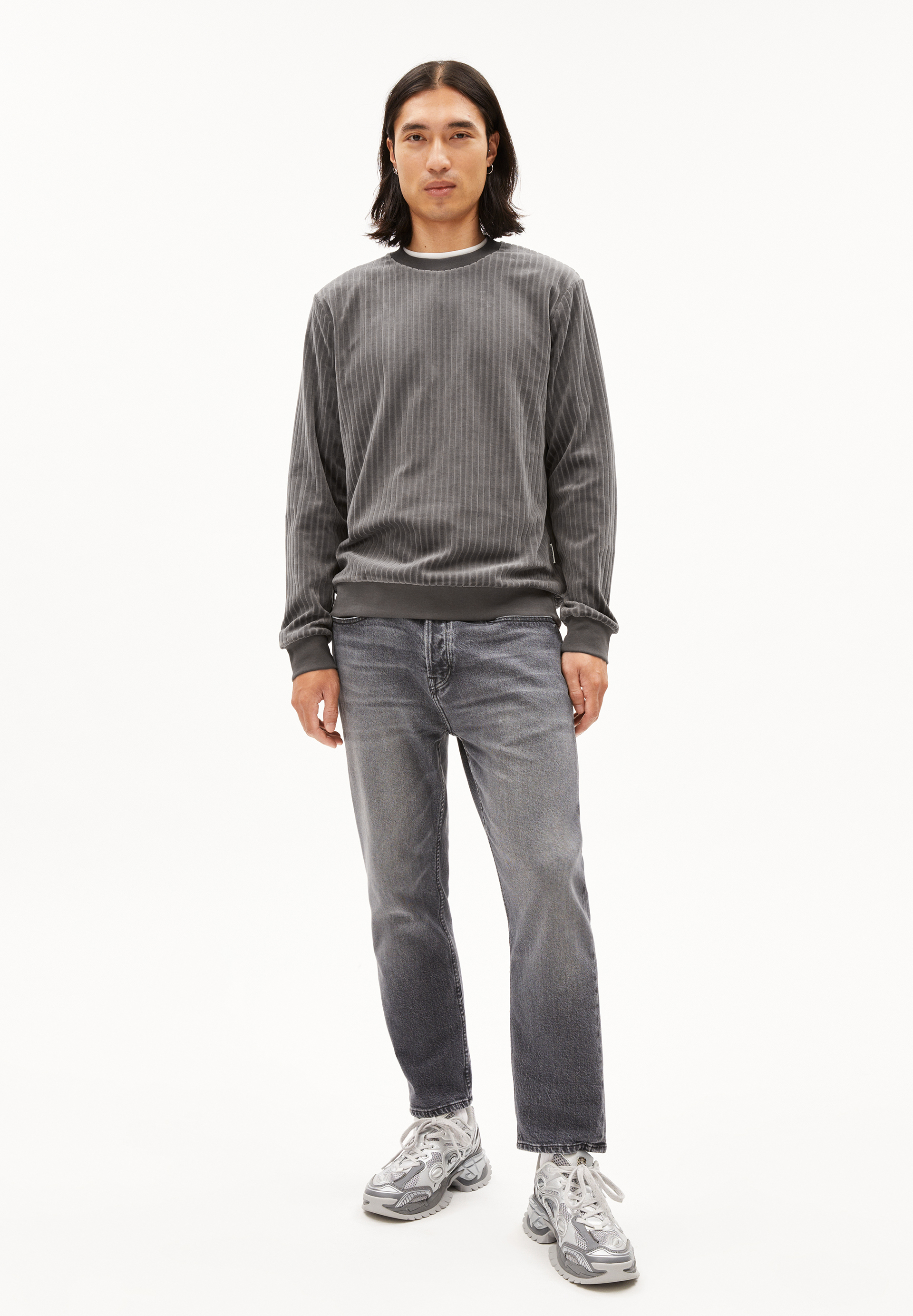 BENJAARO CORDUROY Sweat-shirt coupe standard en coton bio