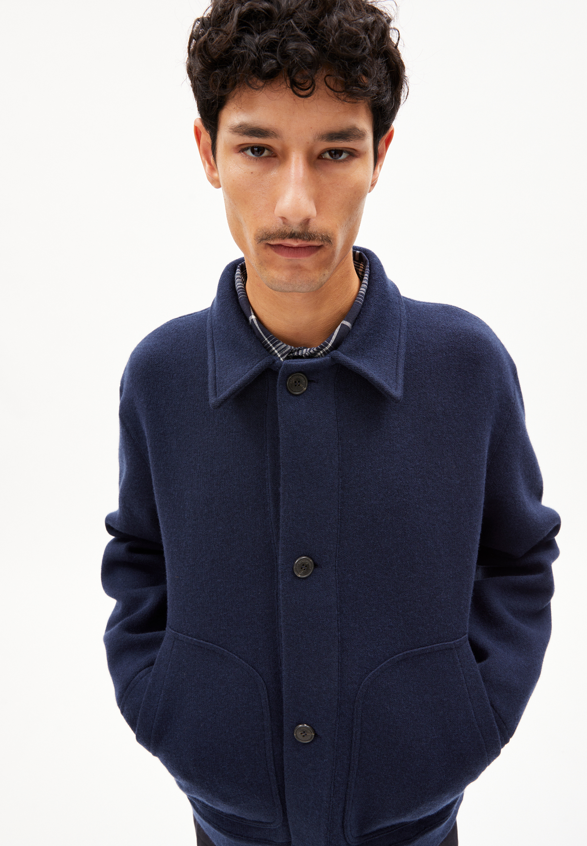 LUCIAAN Overshirt Relaxed Fit made of Organic Wool Mix