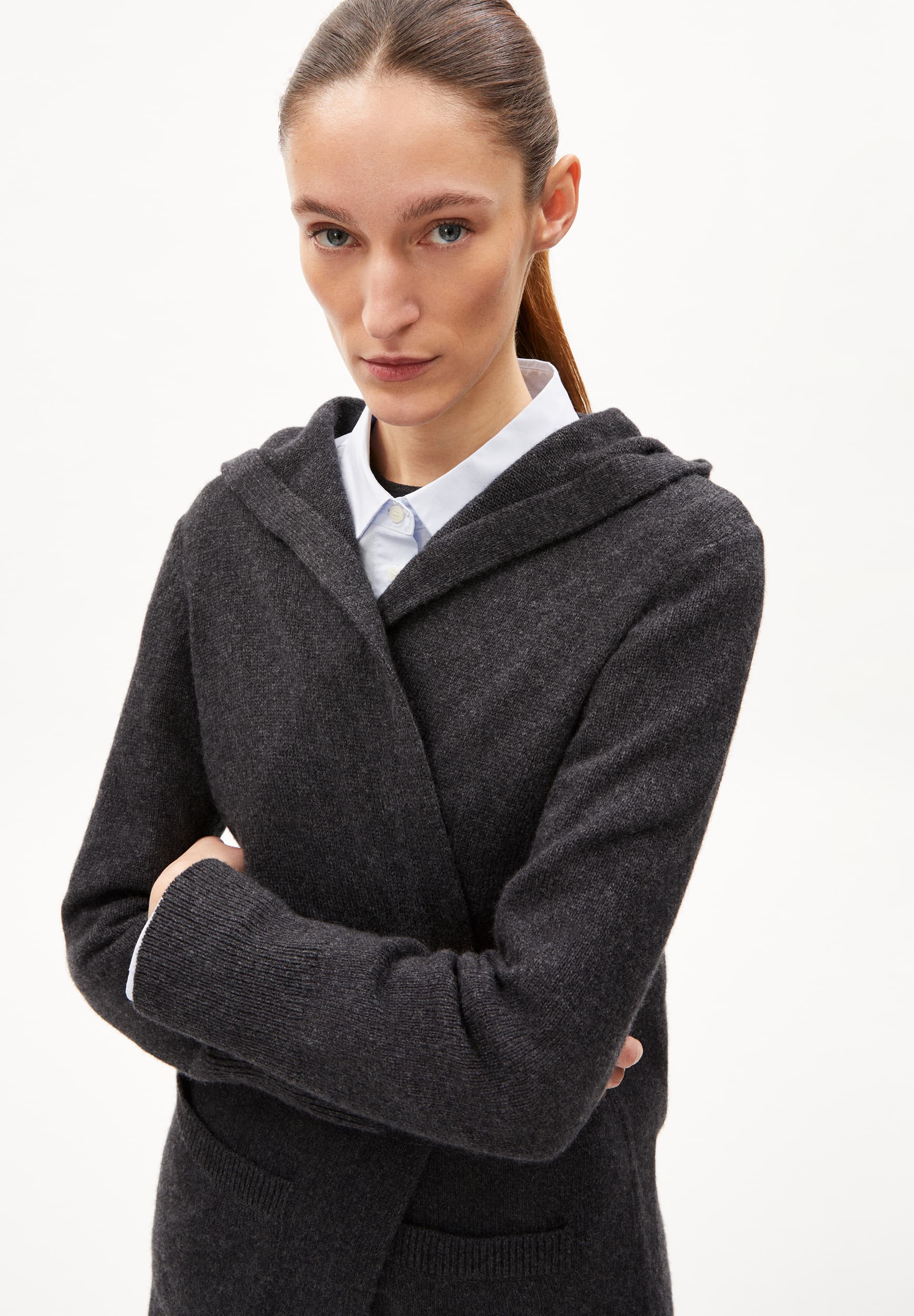 WARMAA Cardigan Relaxed Fit made of Organic Wool Mix