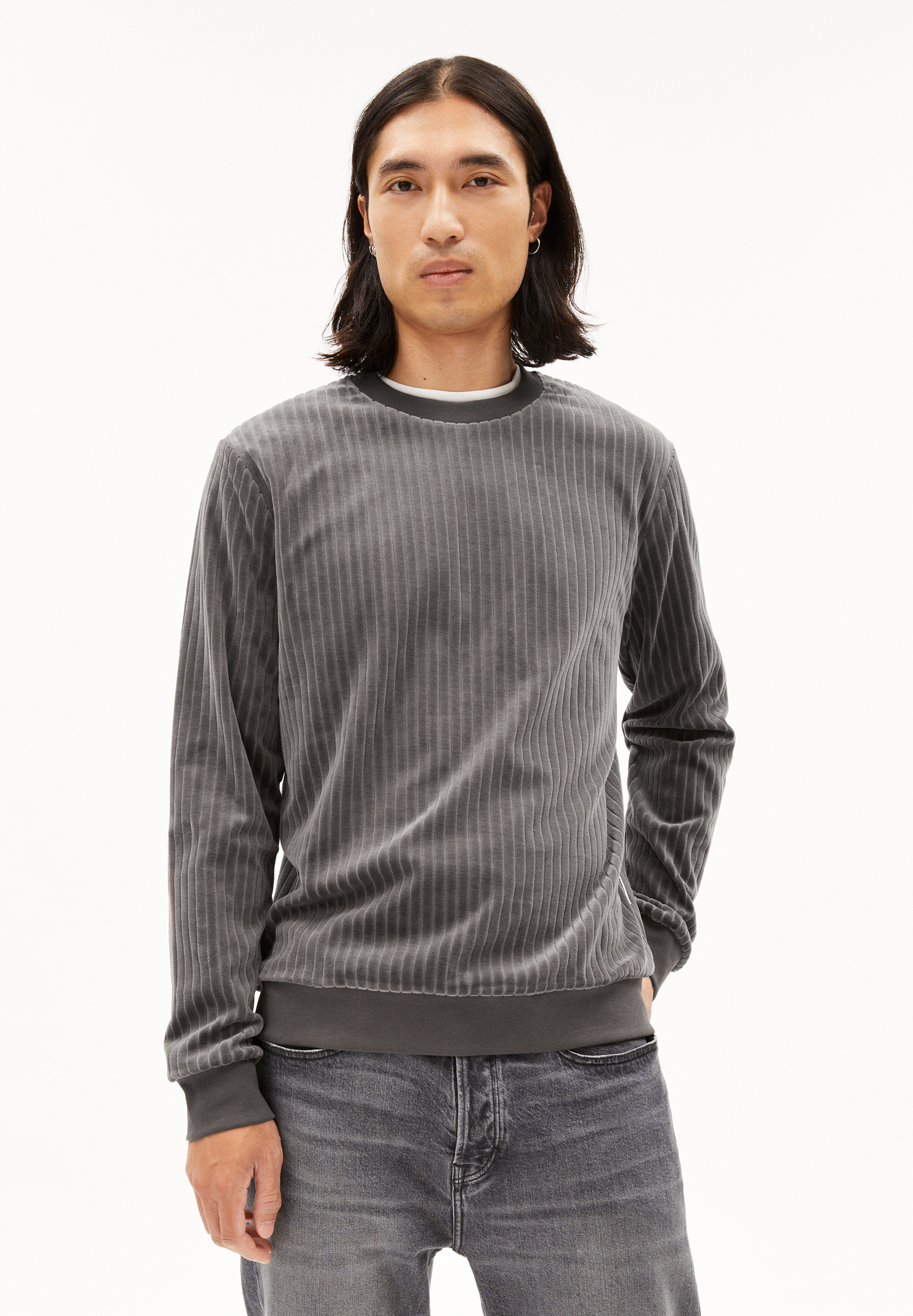 BENJAARO CORDUROY Sweat-shirt coupe standard en coton bio