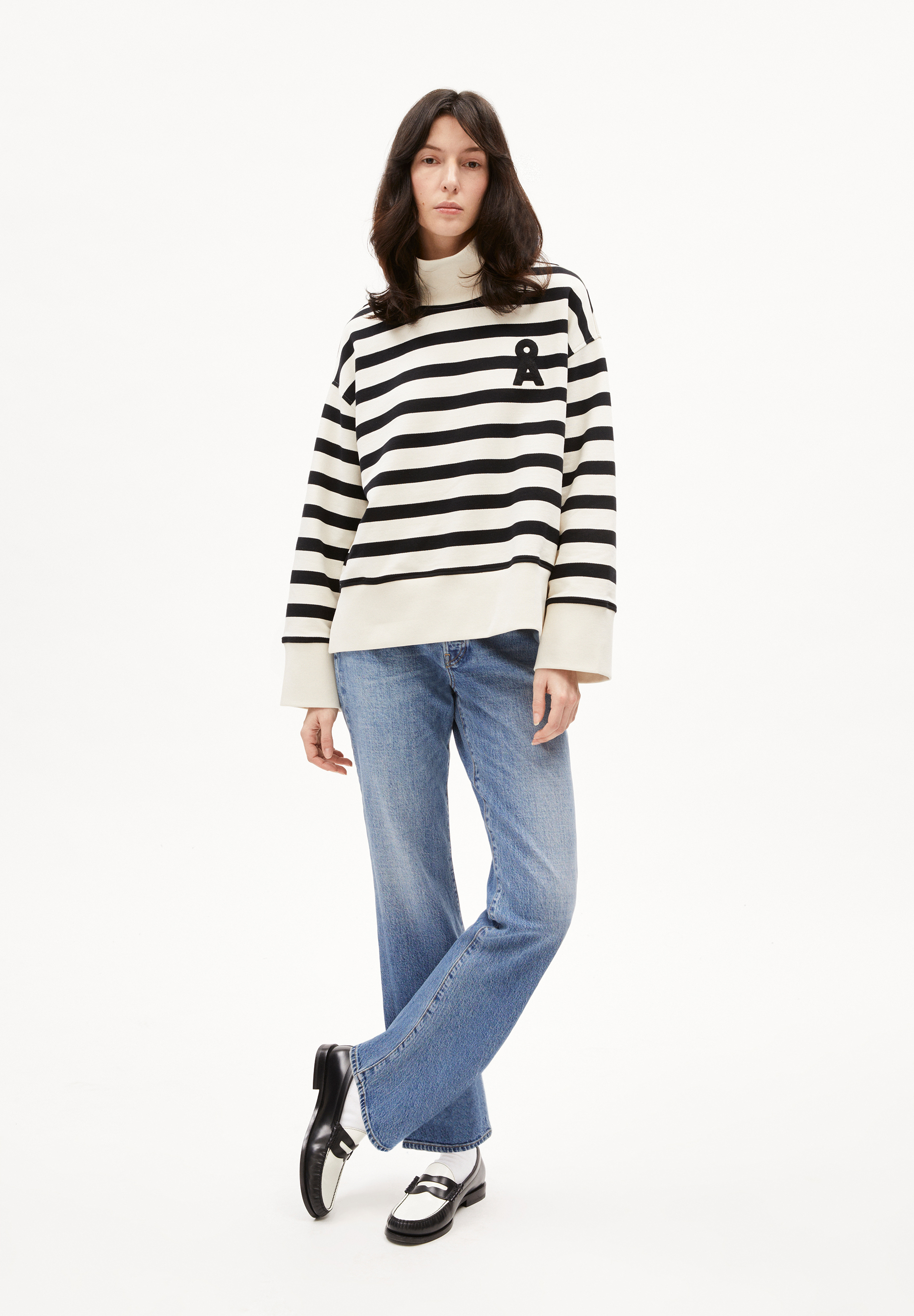 FRANKAA NUNOAA Sweat-shirt coupe oversize en coton bio