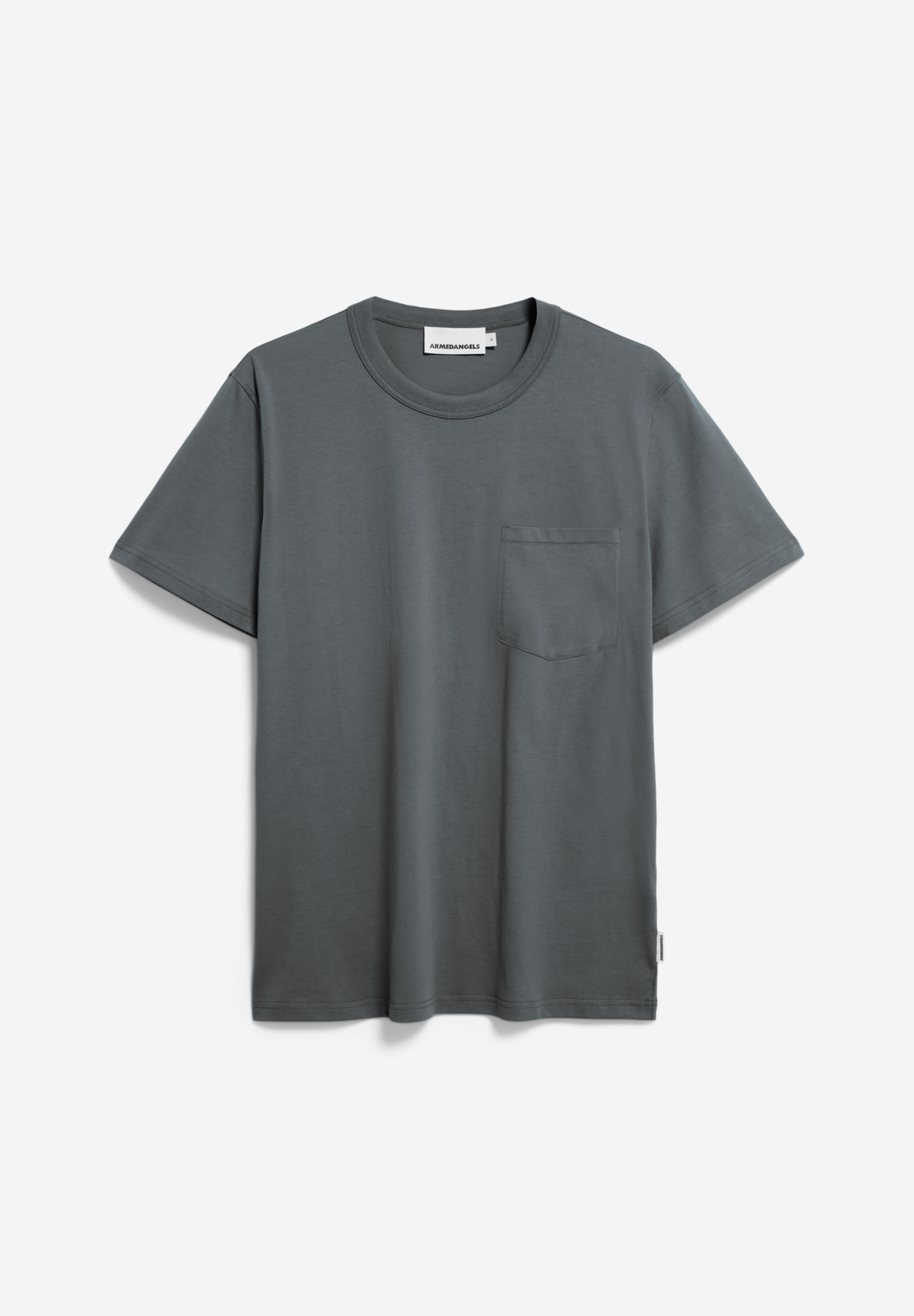 MAARKOS POCKET - Männer Relaxed Fit T-Shirt - grau