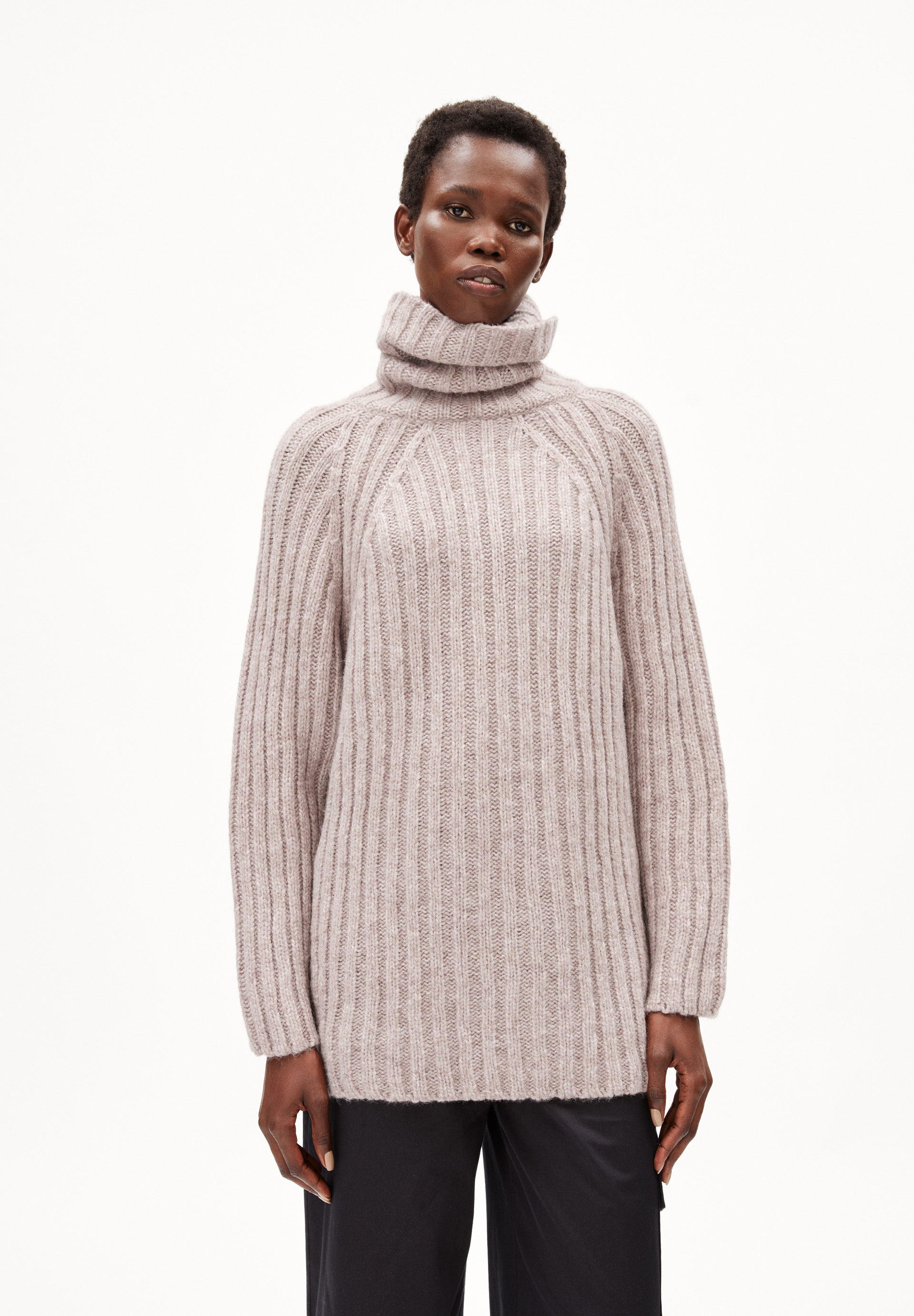 LANESSAA - Frauen Loose Fit Strickpullover - rose