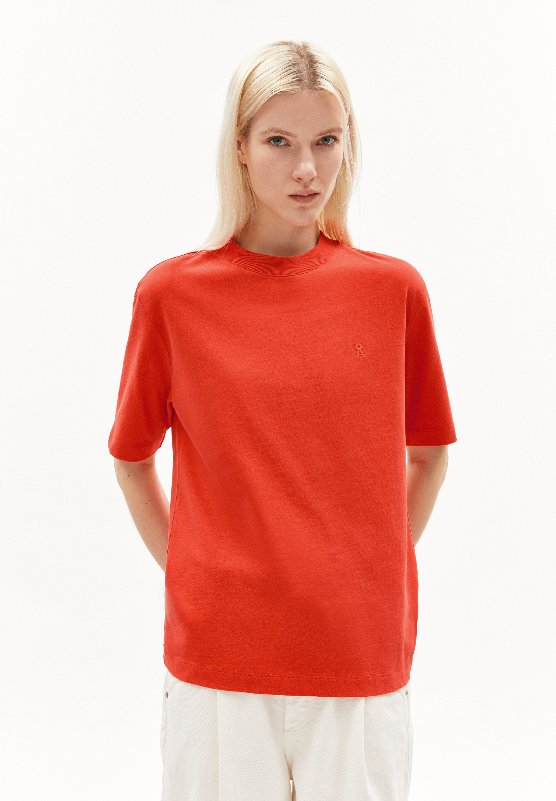 TARJAA - Frauen Loose Fit T-Shirt - orange