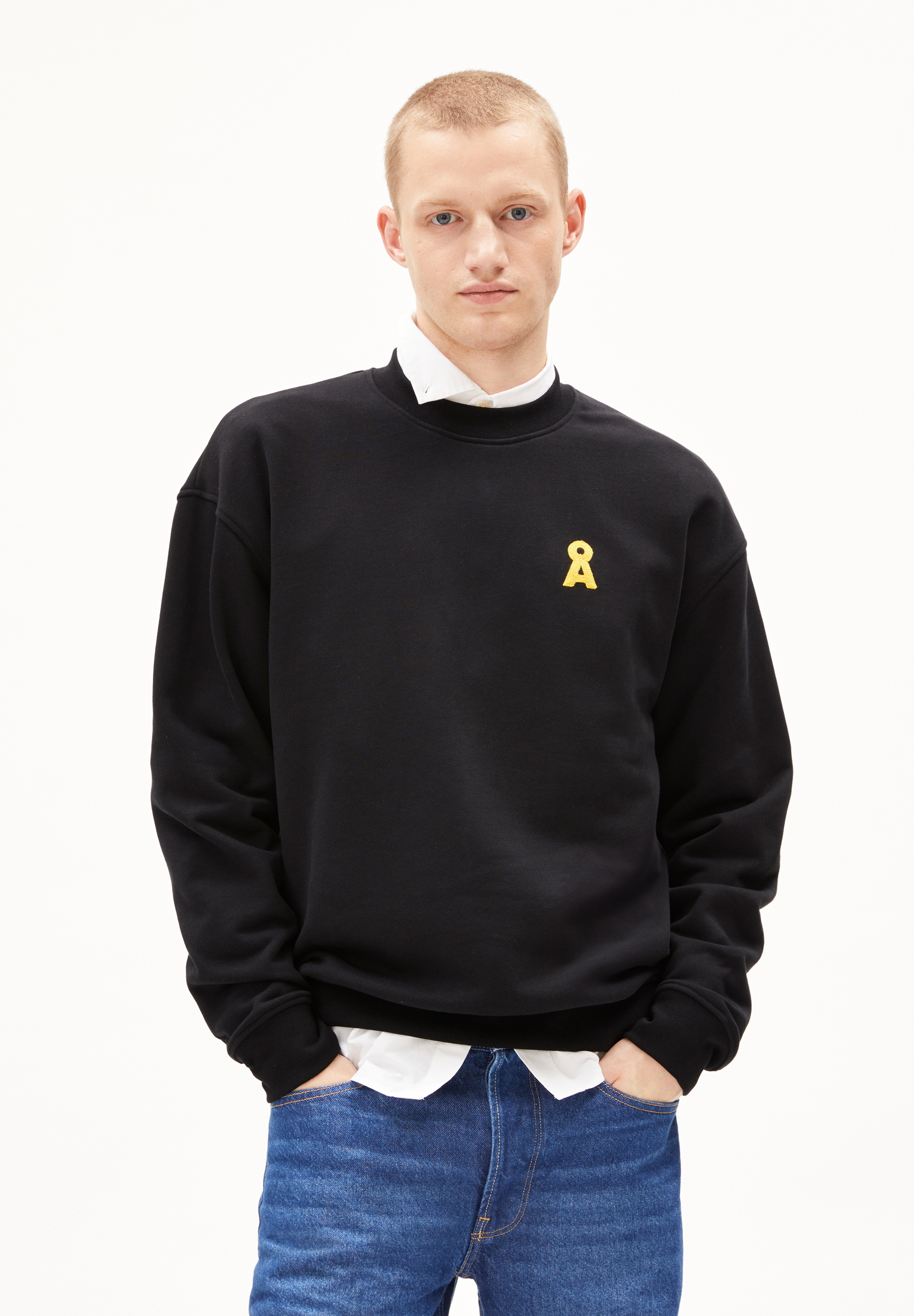 EMAAL CREWNECK ICONIC Å - Männer Relaxed Fit Sweatshirt - schwarz