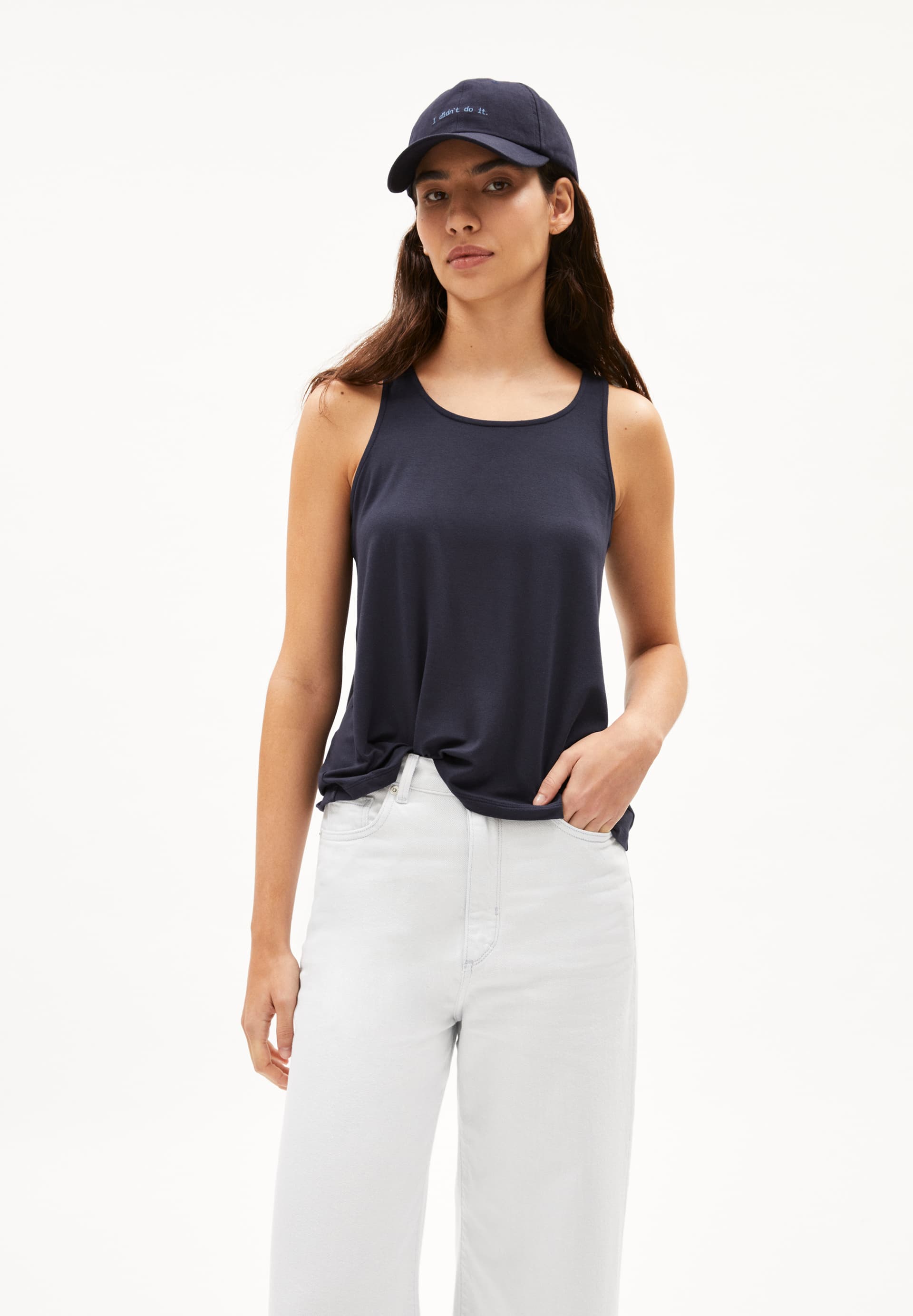 ARELINAA - Frauen Regular Fit Top - blau